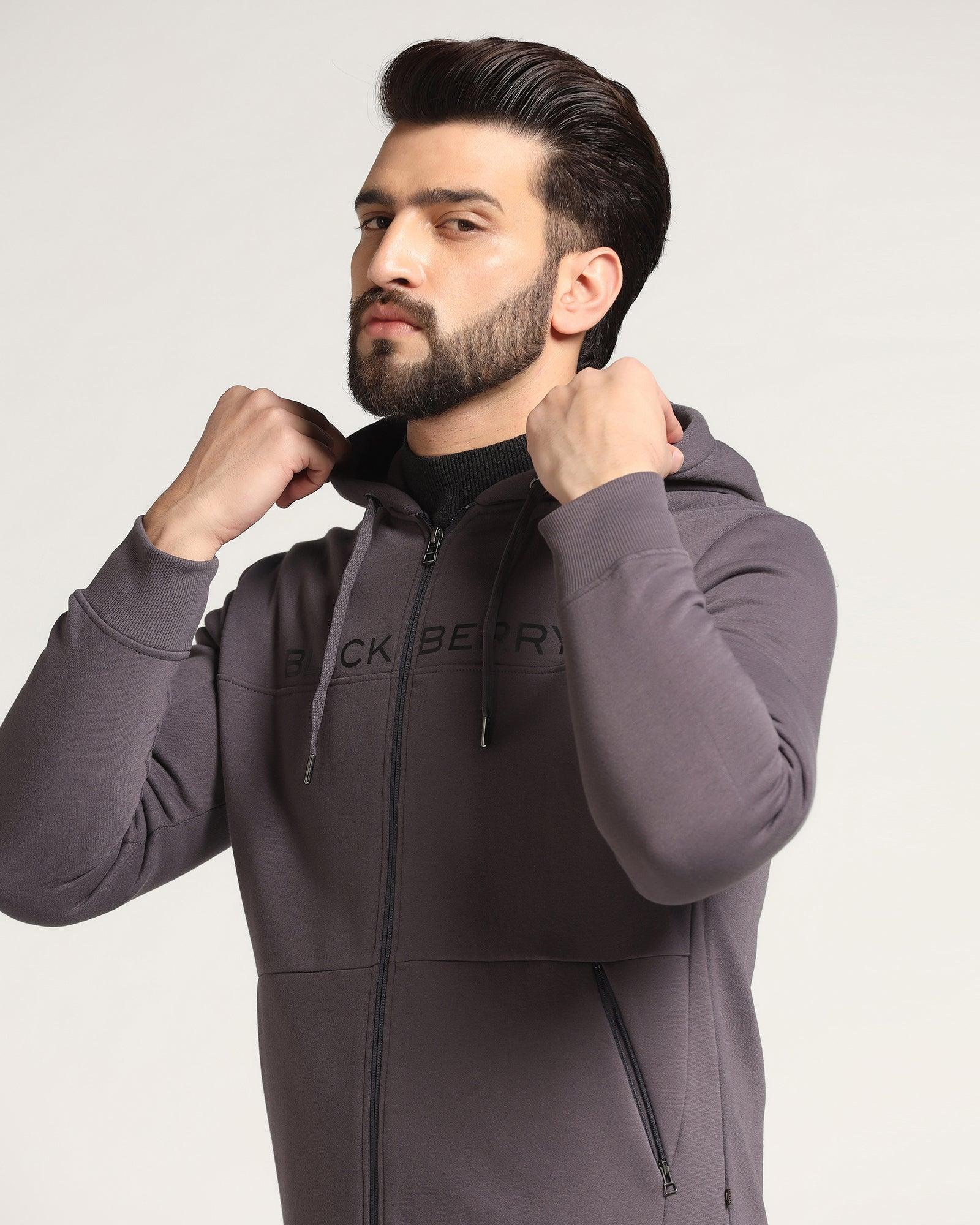 Hoodie Asphalt Grey Printed Sweatshirt - Soul - Image 4