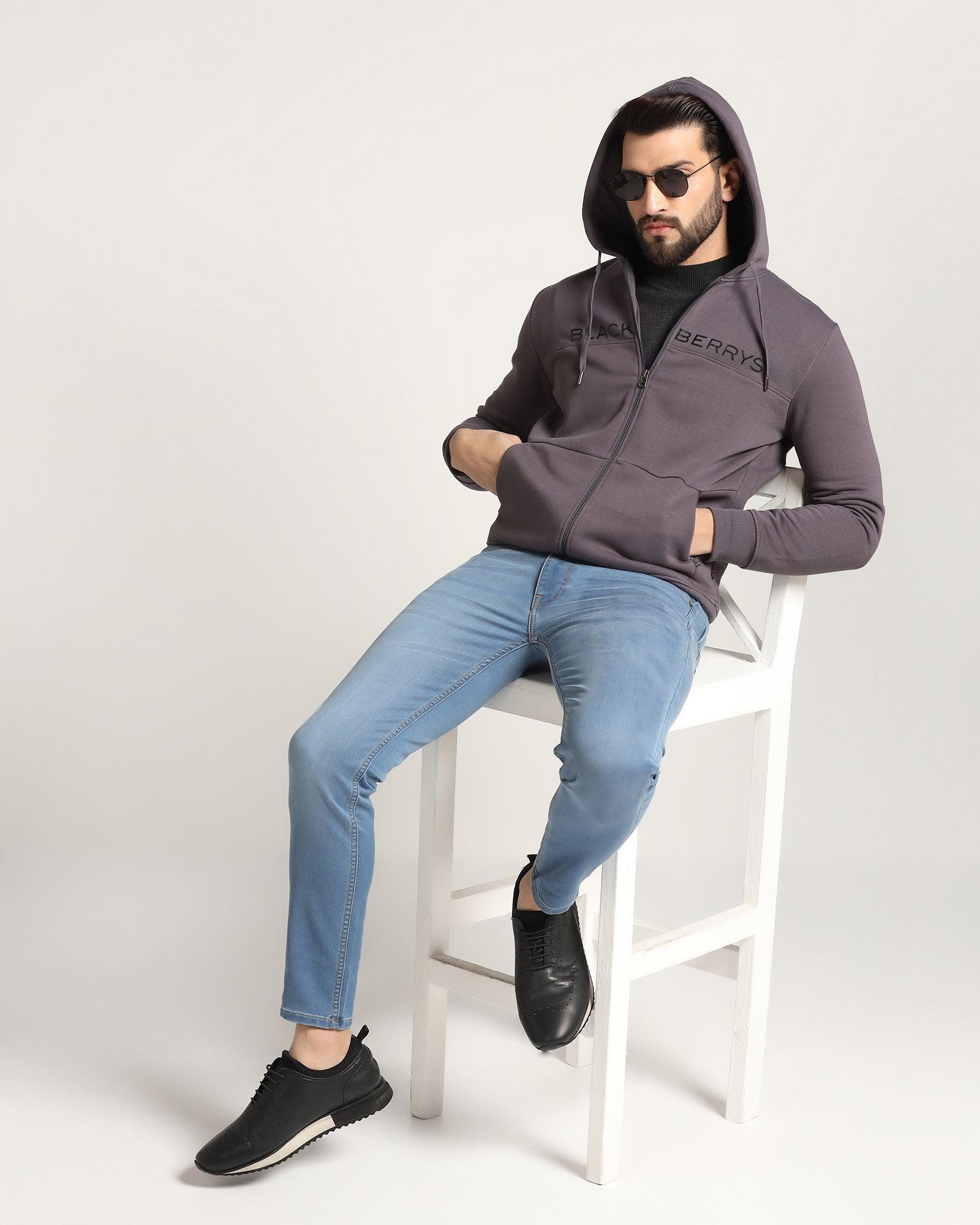 Hoodie Asphalt Grey Printed Sweatshirt - Soul - Image 5