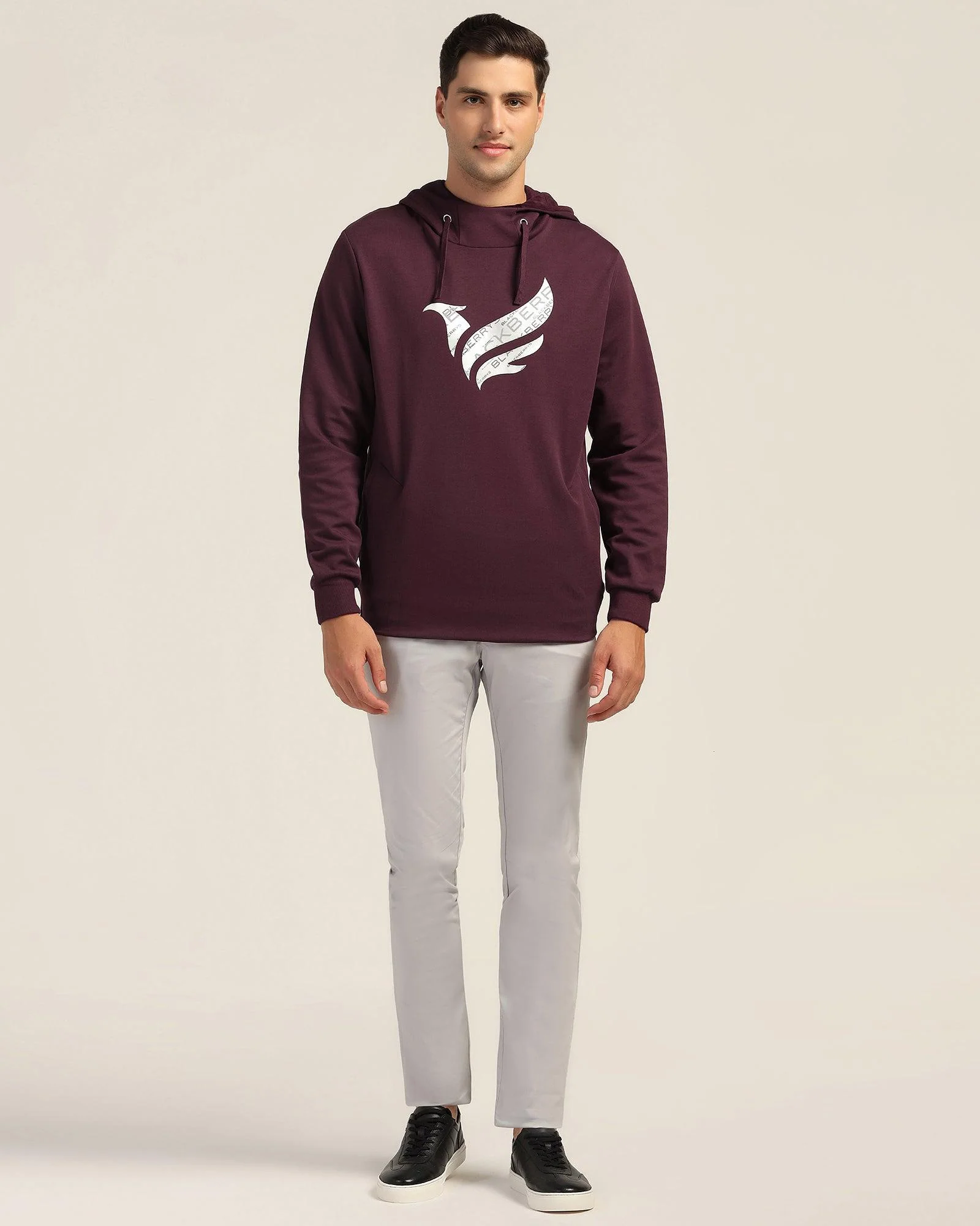 Hoodie Fig Solid Sweatshirt - Chad - Image 3