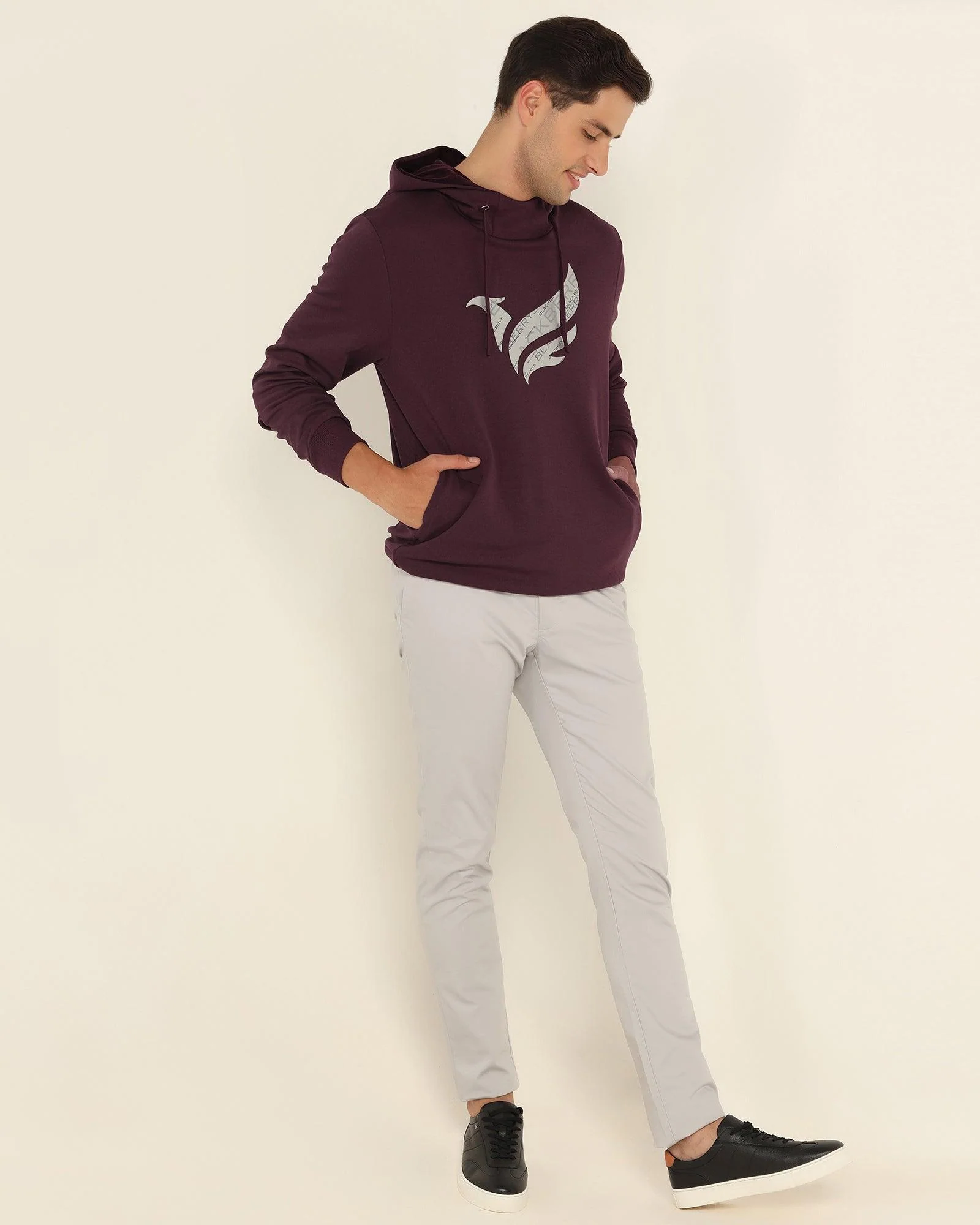 Hoodie Fig Solid Sweatshirt - Chad - Image 5