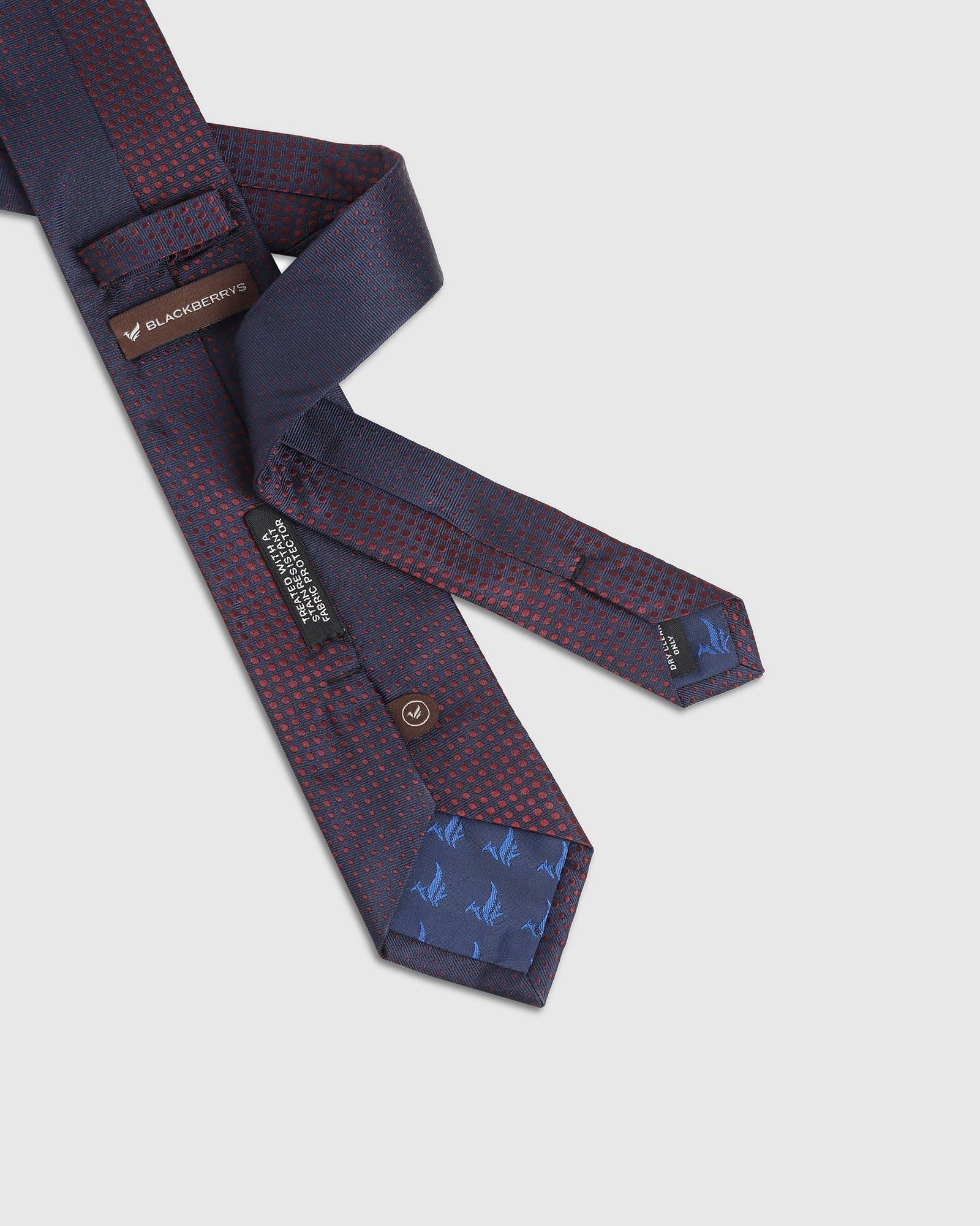 Must Haves Silk Navy Printed Tie - Imogene - Image 3