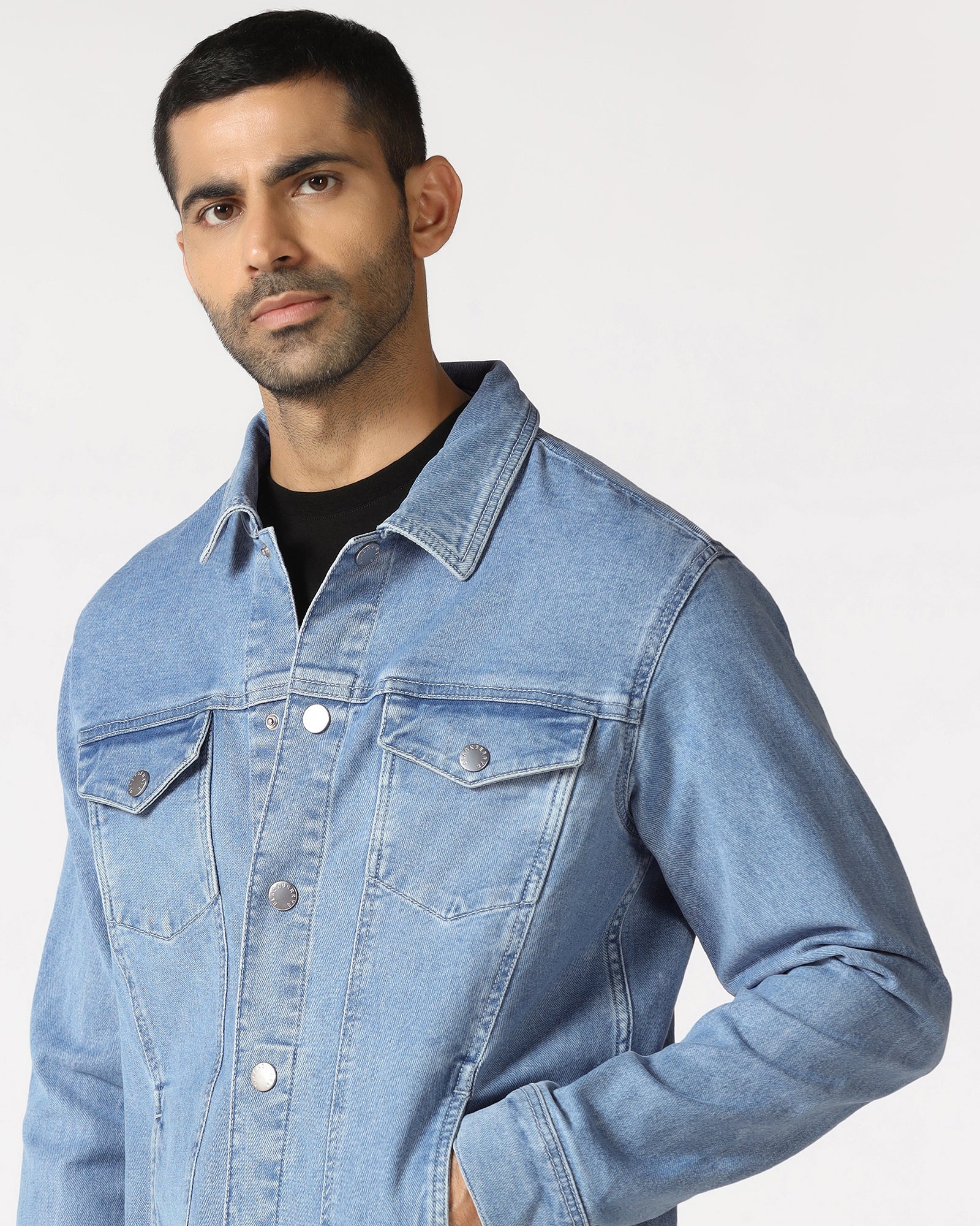 Indigo Denim Trucker Jacket - Alaric - Image 4