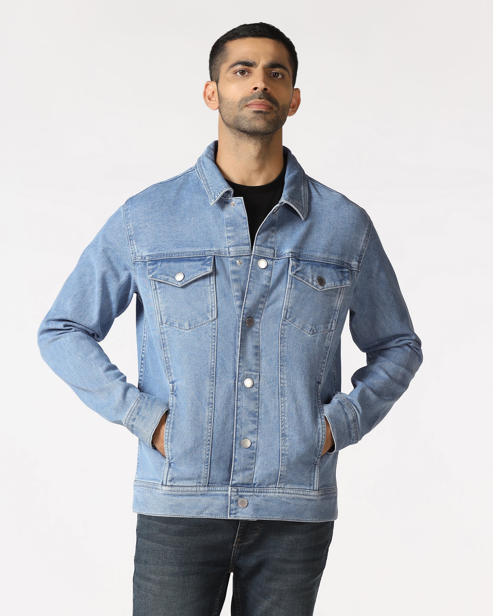 Indigo Denim Trucker Jacket - Alaric - Image 5