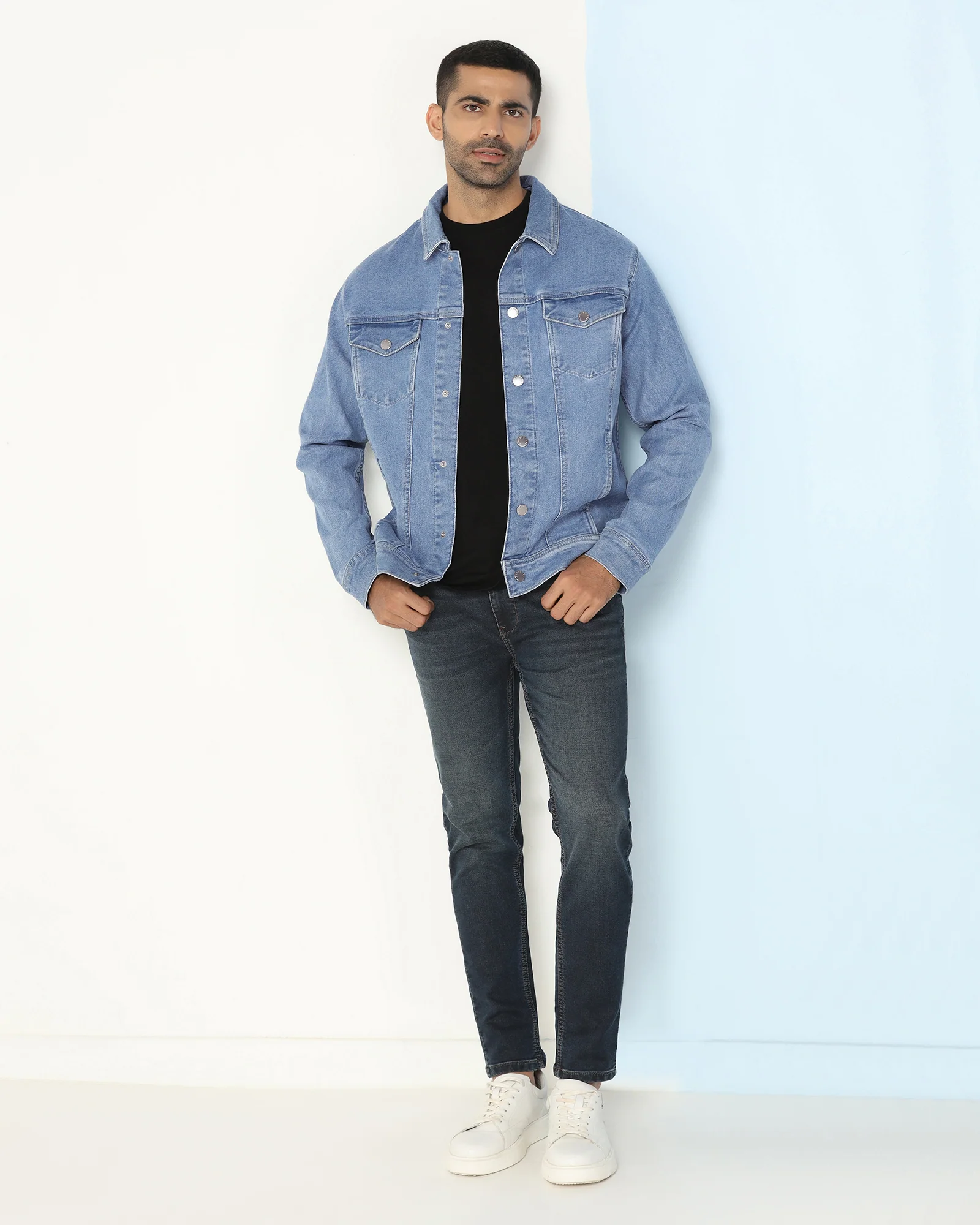 Indigo Denim Trucker Jacket - Alaric - Image 6