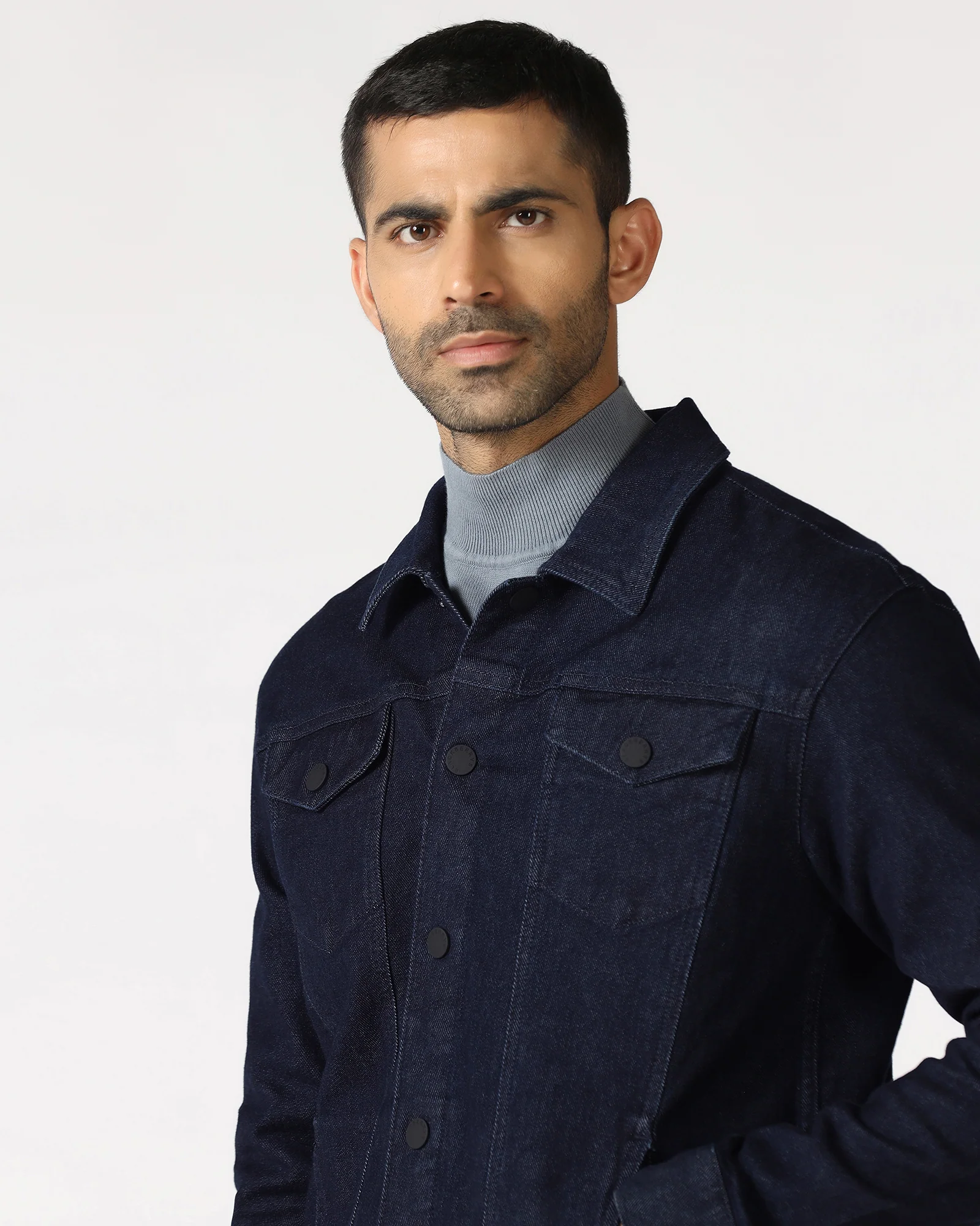 Indigo Denim Trucker Jacket - Emeri - Image 4