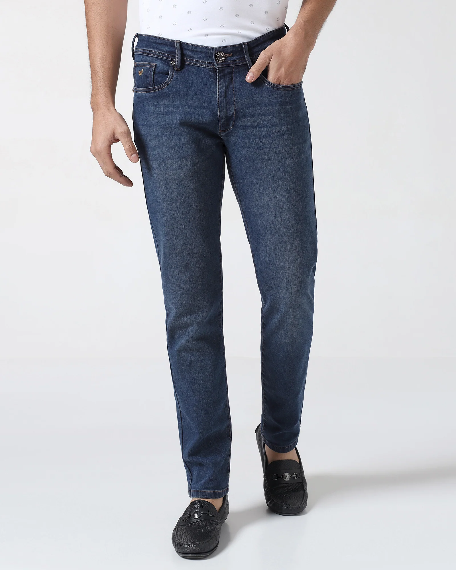 Indigo Luxe Slim Comfort Jeans - Zuni - Image 3