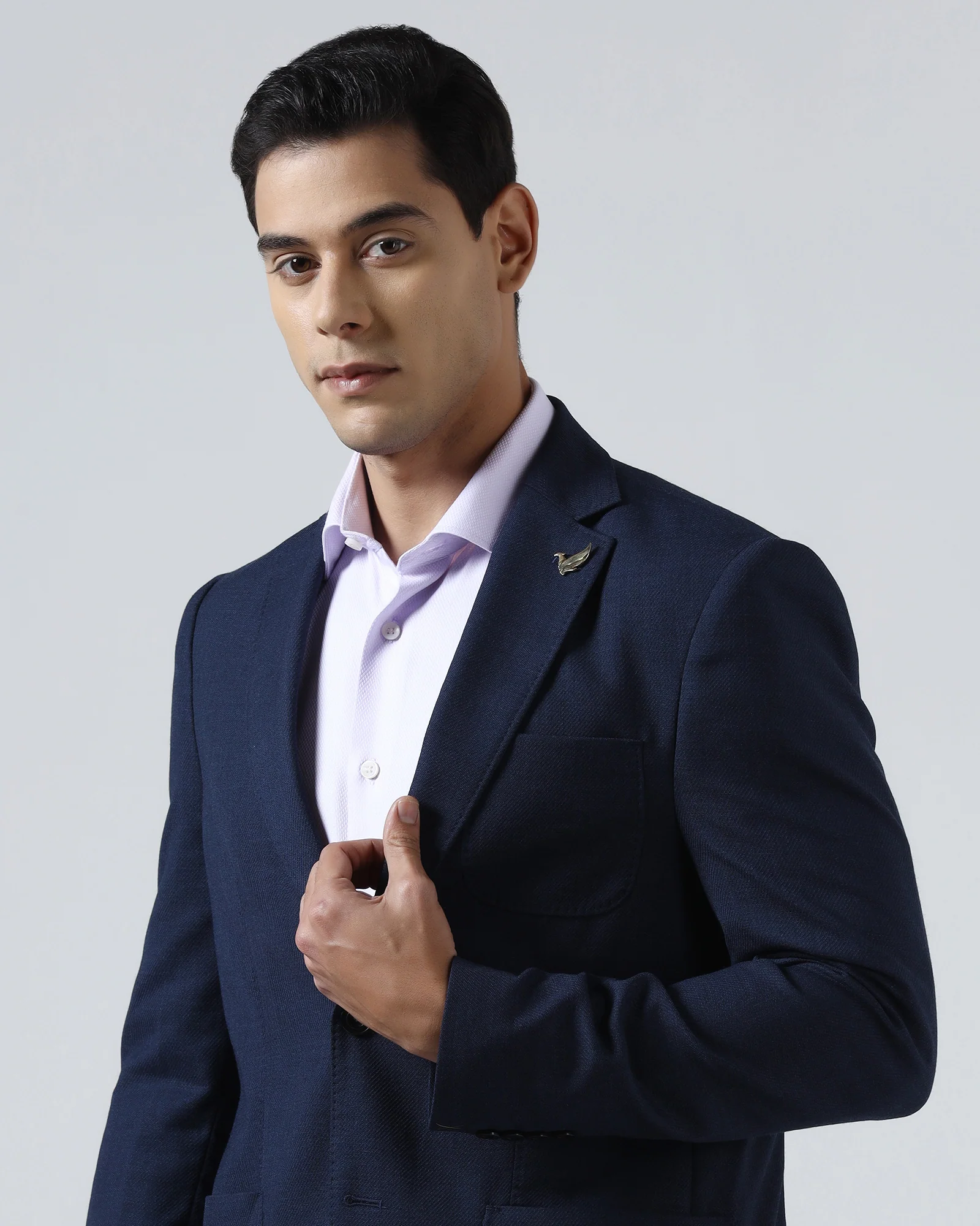 Indigo Luxe Solid Blazer - Randal - Image 4