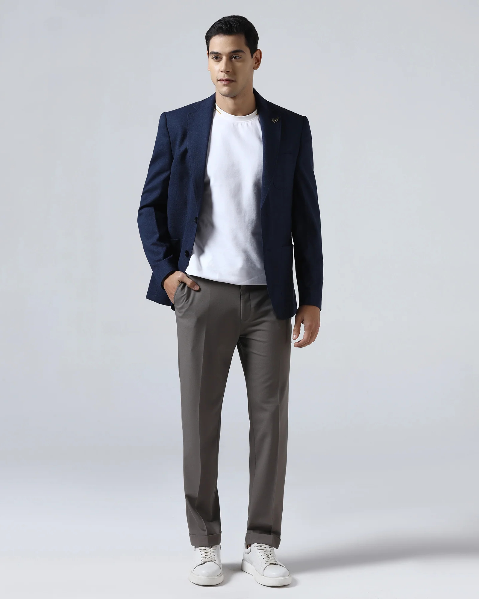 Indigo Luxe Solid Blazer - Randal - Image 5