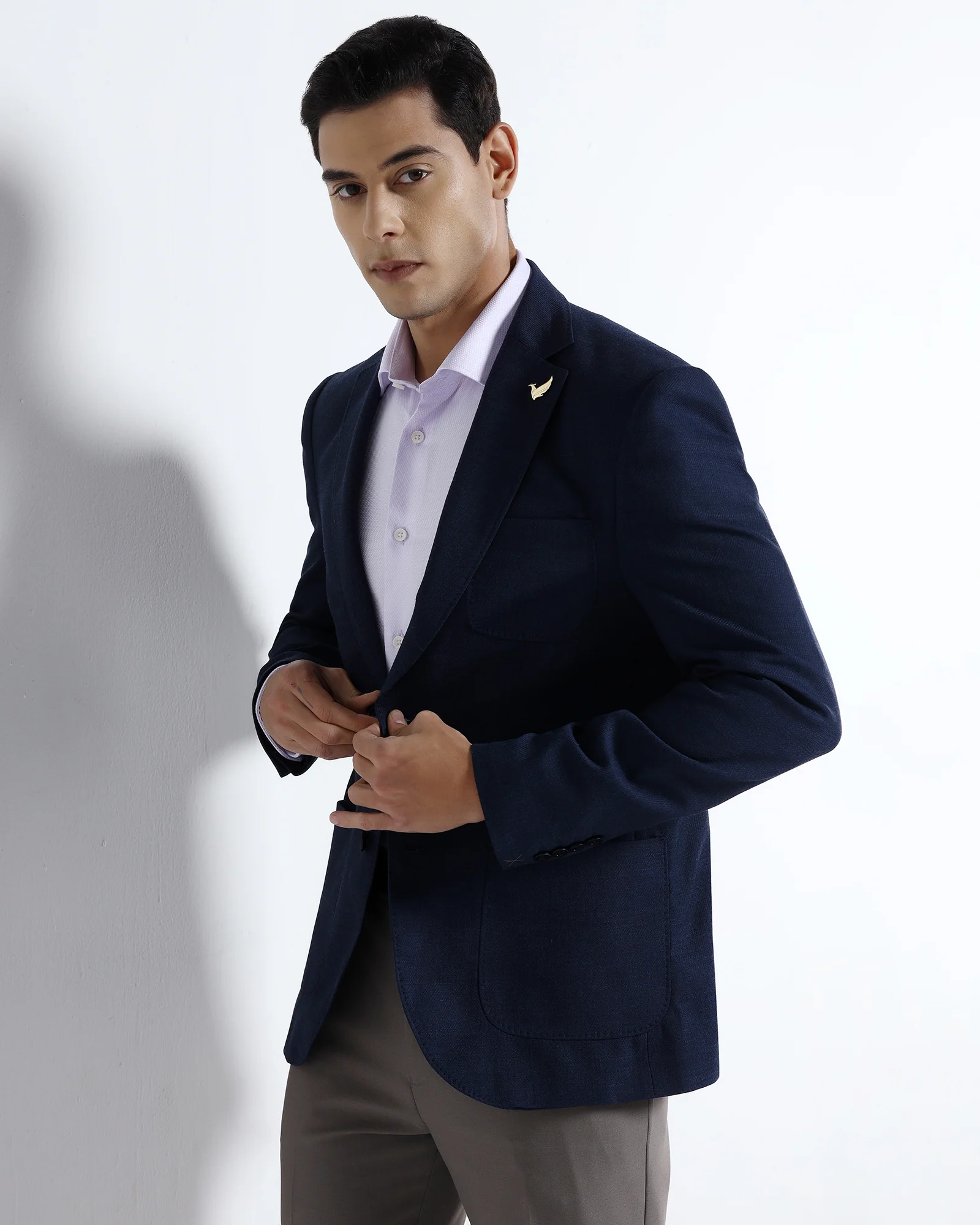 Indigo Luxe Solid Blazer - Randal - Image 7