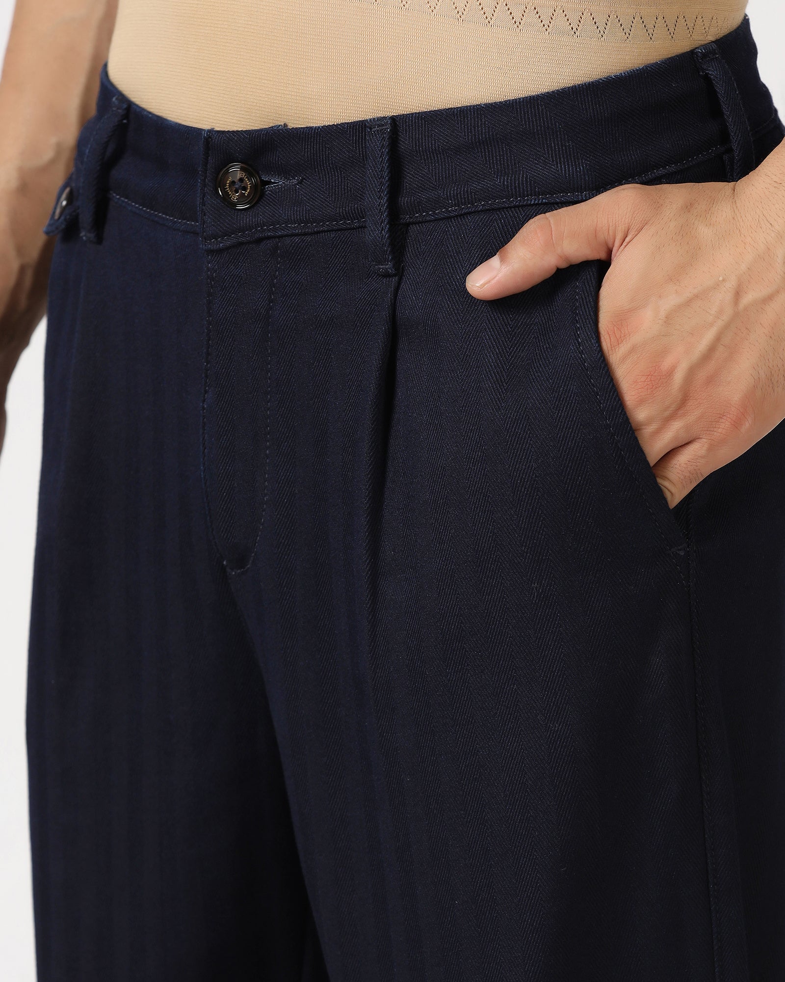 Indigo Super Clean Pleated Comfort Fit Jeans - Cora - Image 4