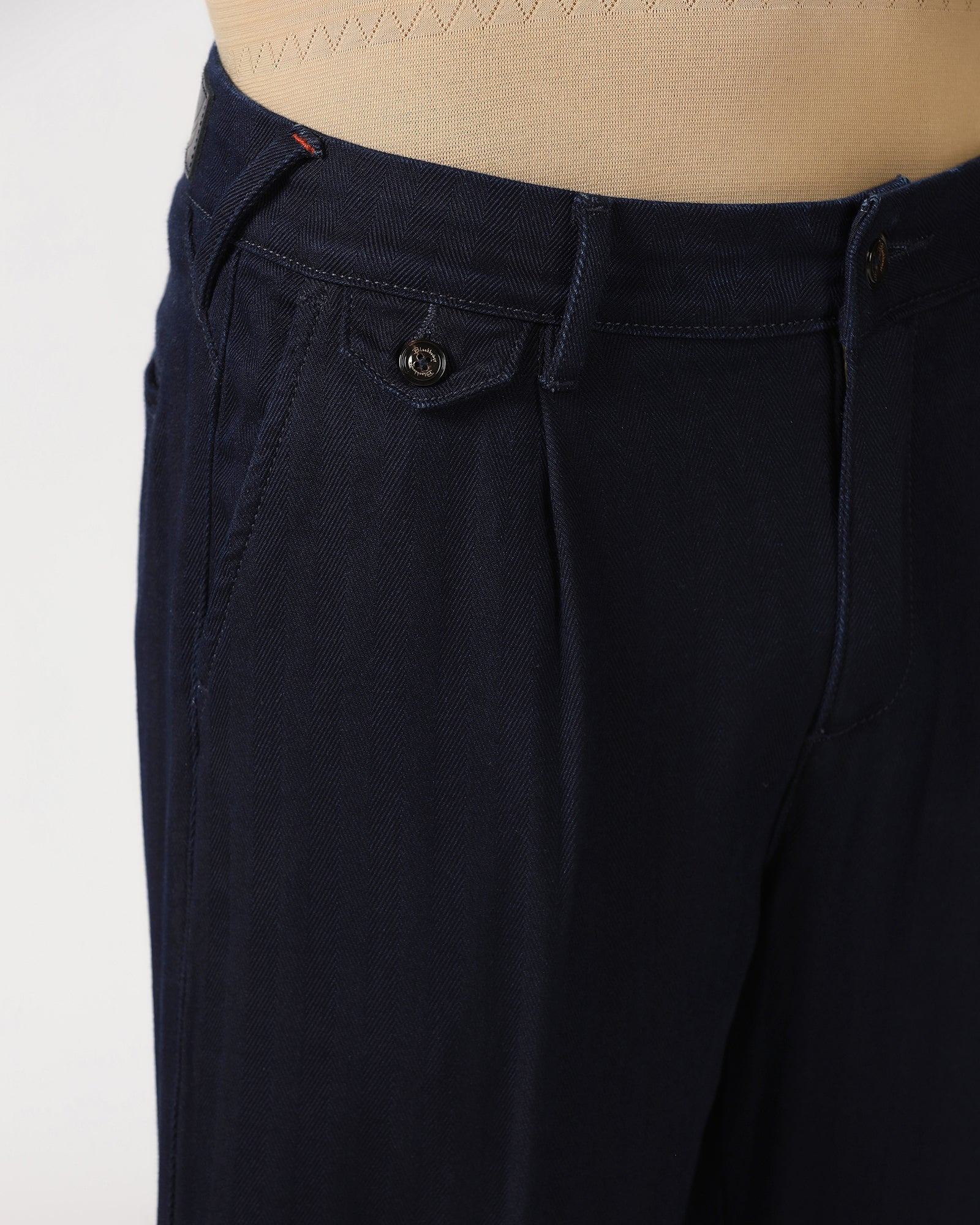 Indigo Super Clean Pleated Comfort Fit Jeans - Cora - Image 6
