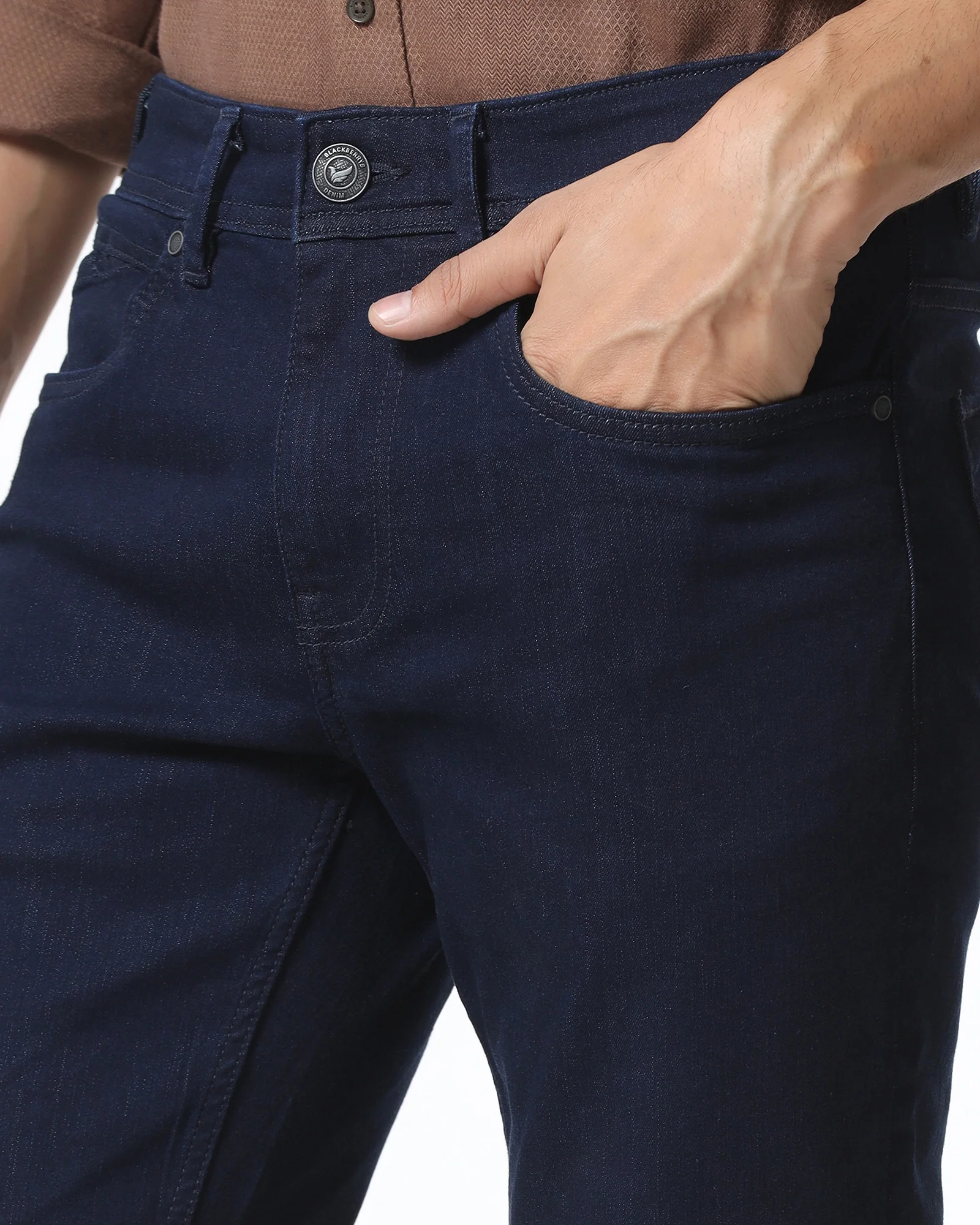 Indigo Super Clean Straight Comfort Jeans - Lance - Image 4