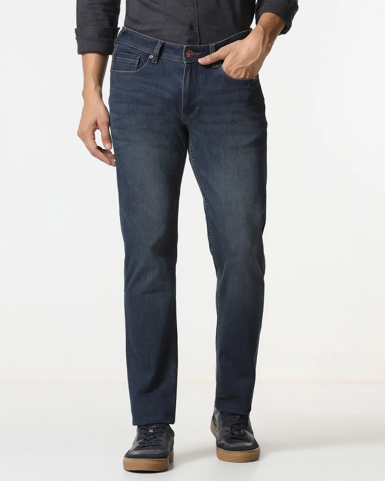 Indigo Superflex Slim Comfort Jeans - Violet - Image 3