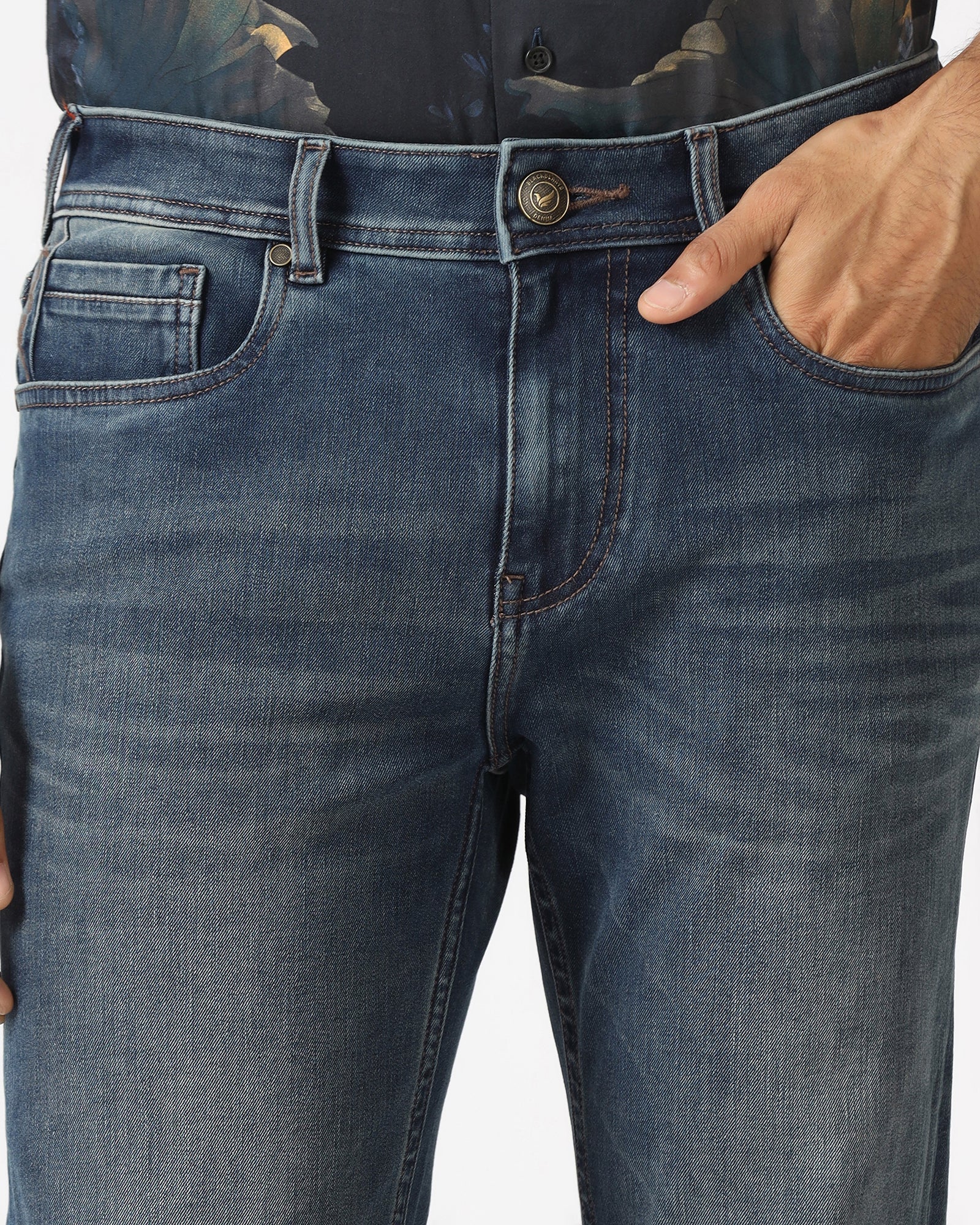 Indigo Superflex Slim Fit Jeans - Harper - Image 4