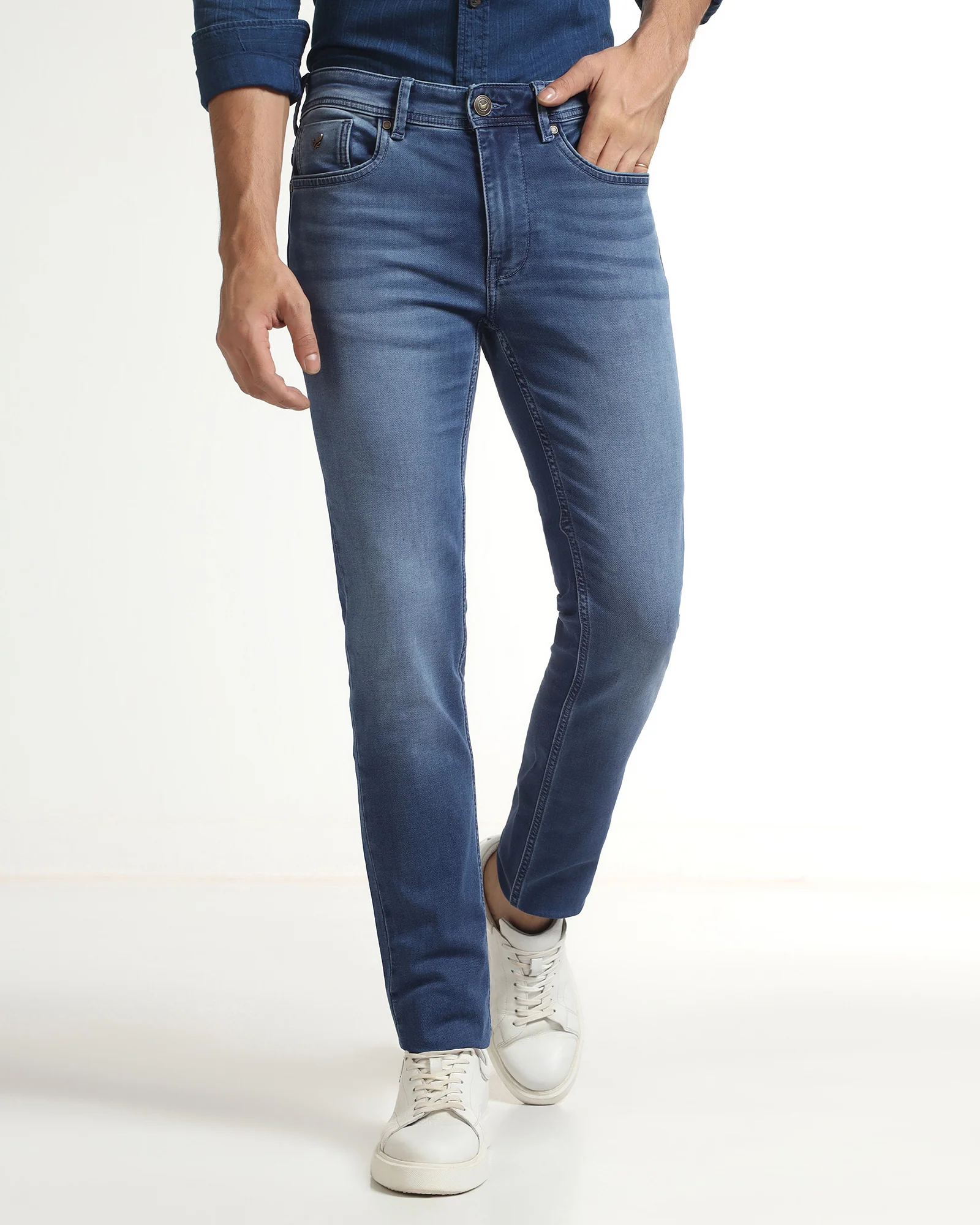 Indigo Ultrasoft Slim Fit Jeans - Franz - Image 3