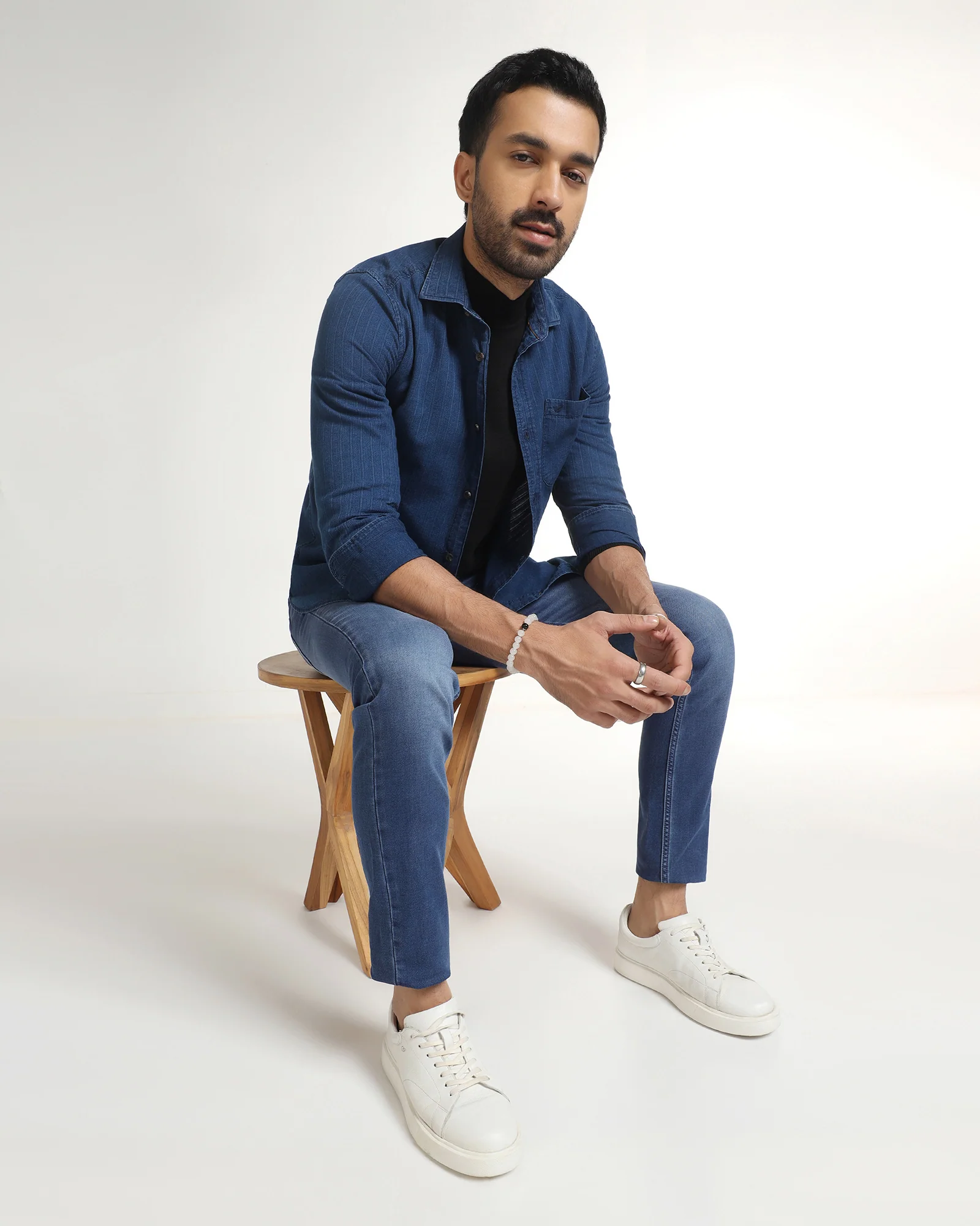 Indigo Ultrasoft Slim Fit Jeans - Franz - Image 5
