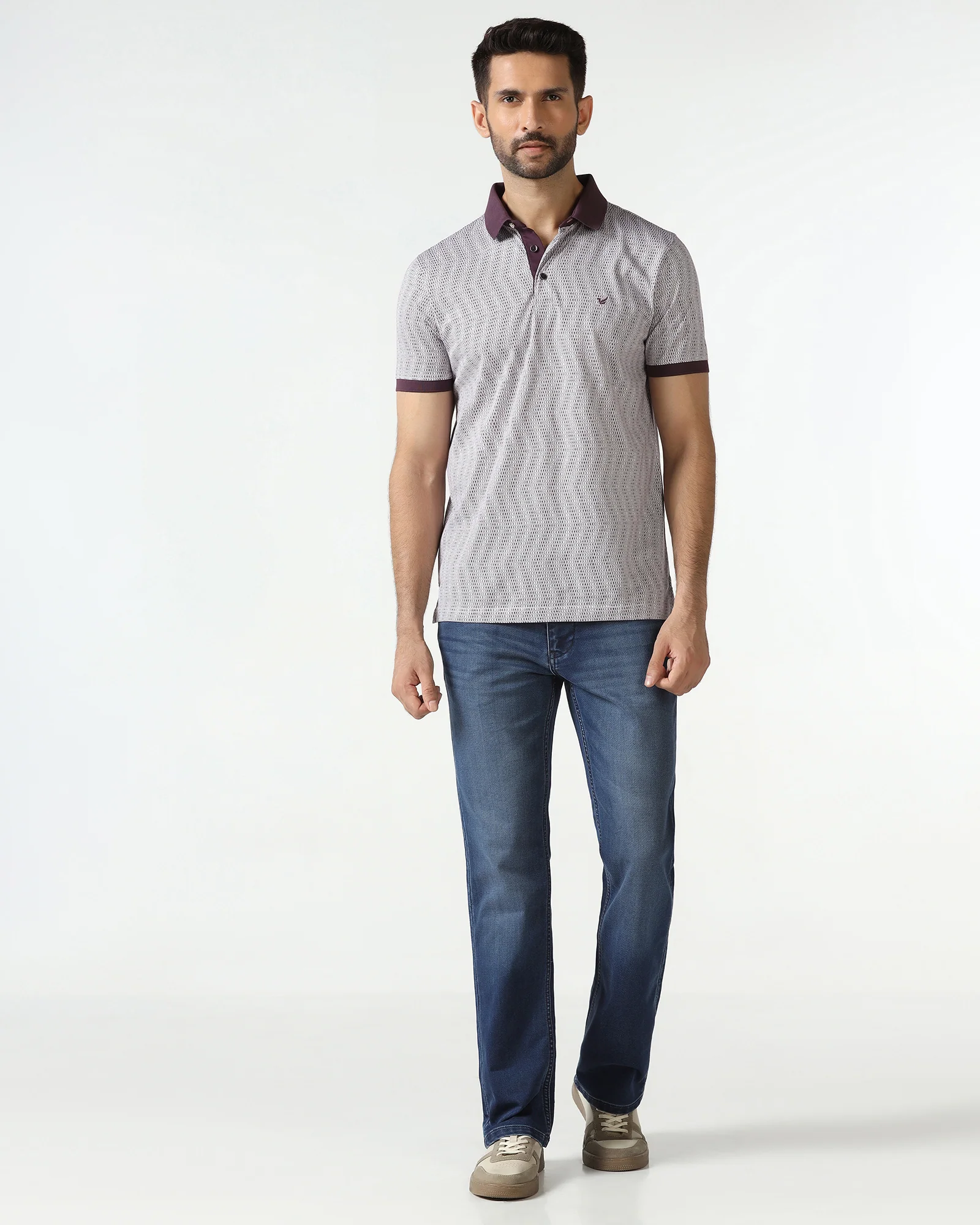Indigo Ultrasoft Straight Comfort Jeans - Leopord