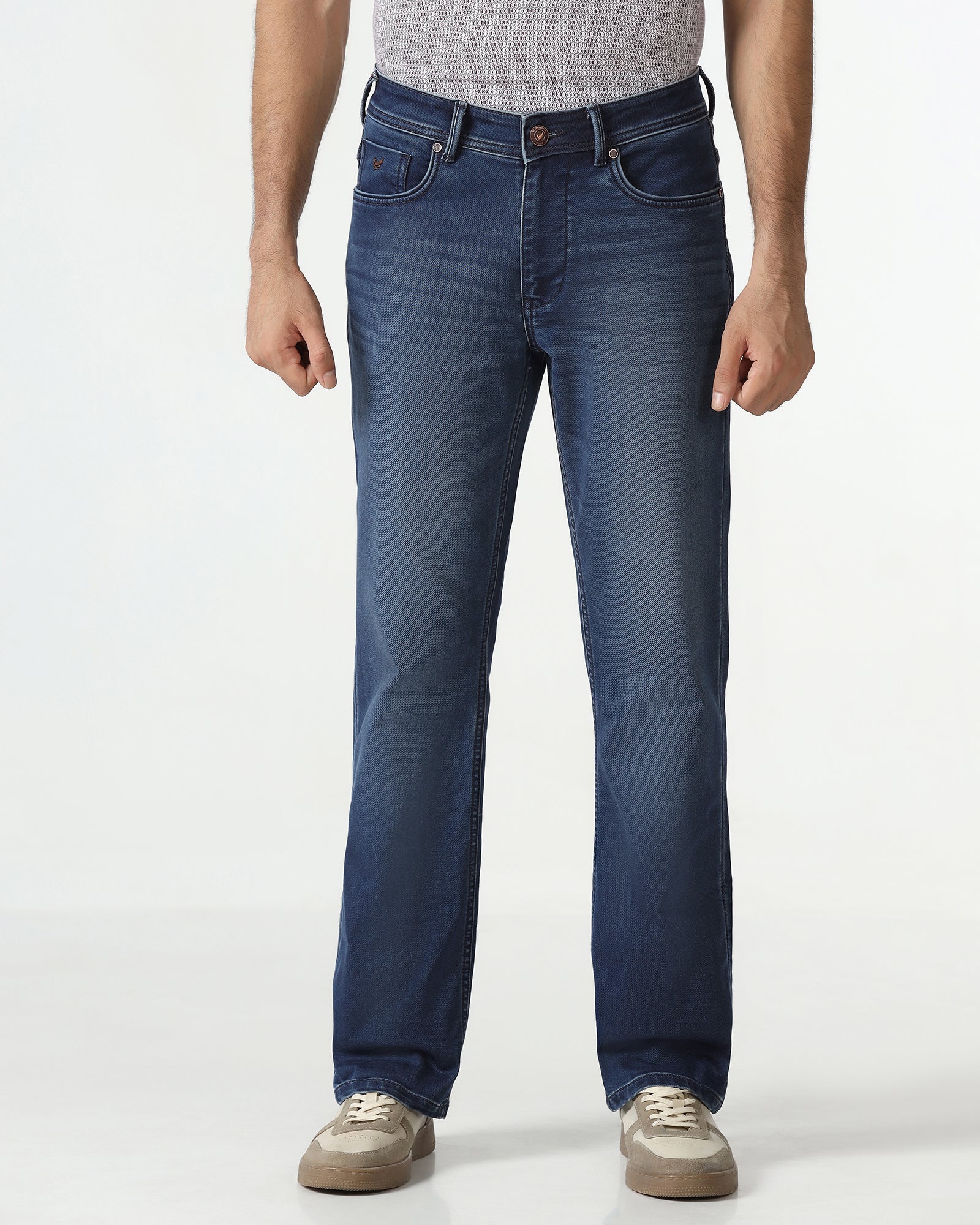 Indigo Ultrasoft Straight Comfort Jeans - Leopord - Image 3