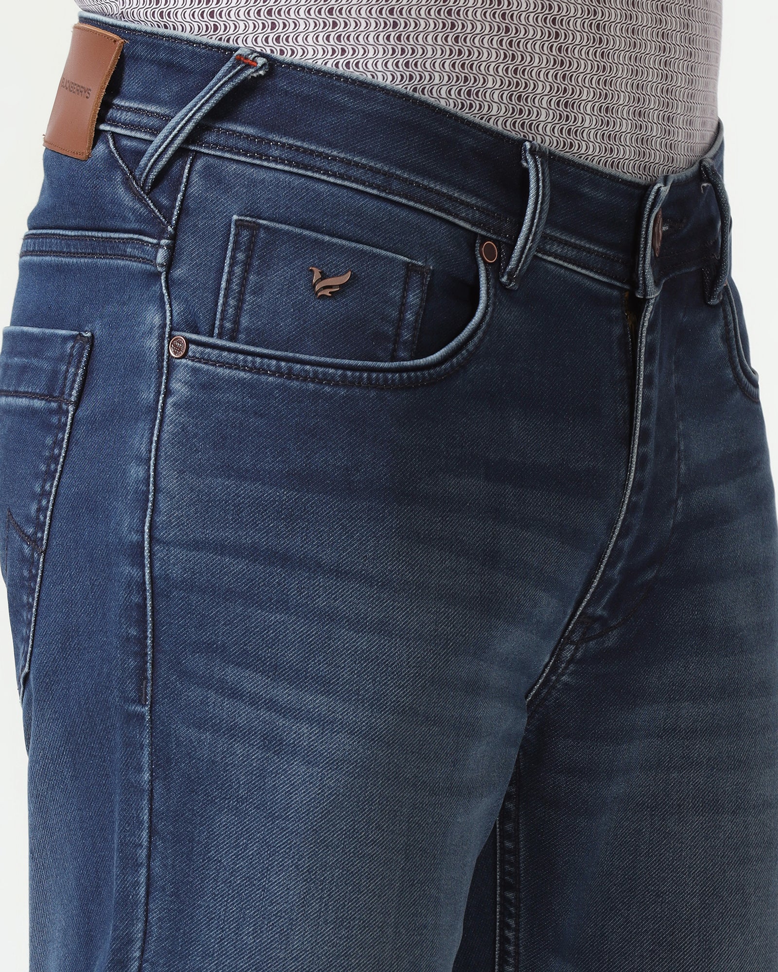 Indigo Ultrasoft Straight Comfort Jeans - Leopord - Image 4