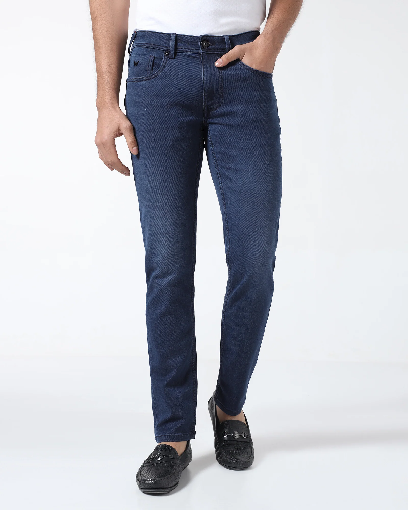 Indigo Ultrasoft Slim Comfort Jeans - Warren - Image 3