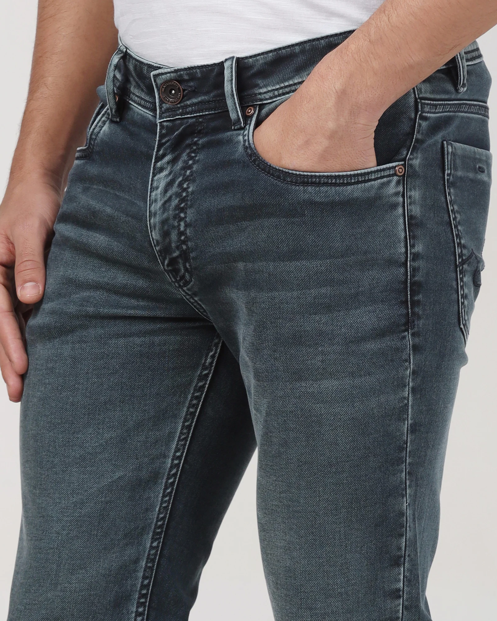 Indigo Ultrasoft Slim Fit Jeans - Alger - Image 4