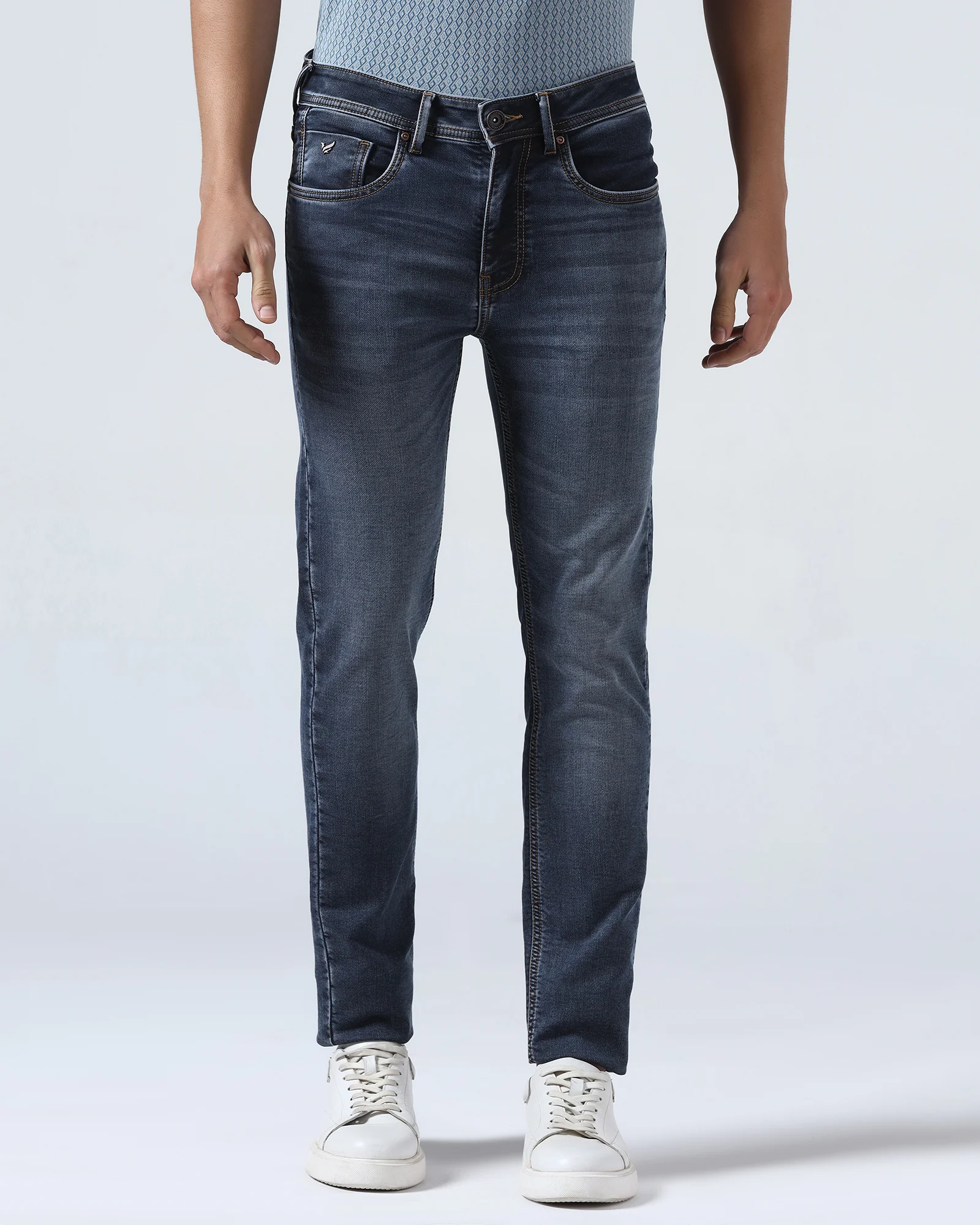 Indigo Ultrasoft Slim Fit Jeans - Bertram - Image 3