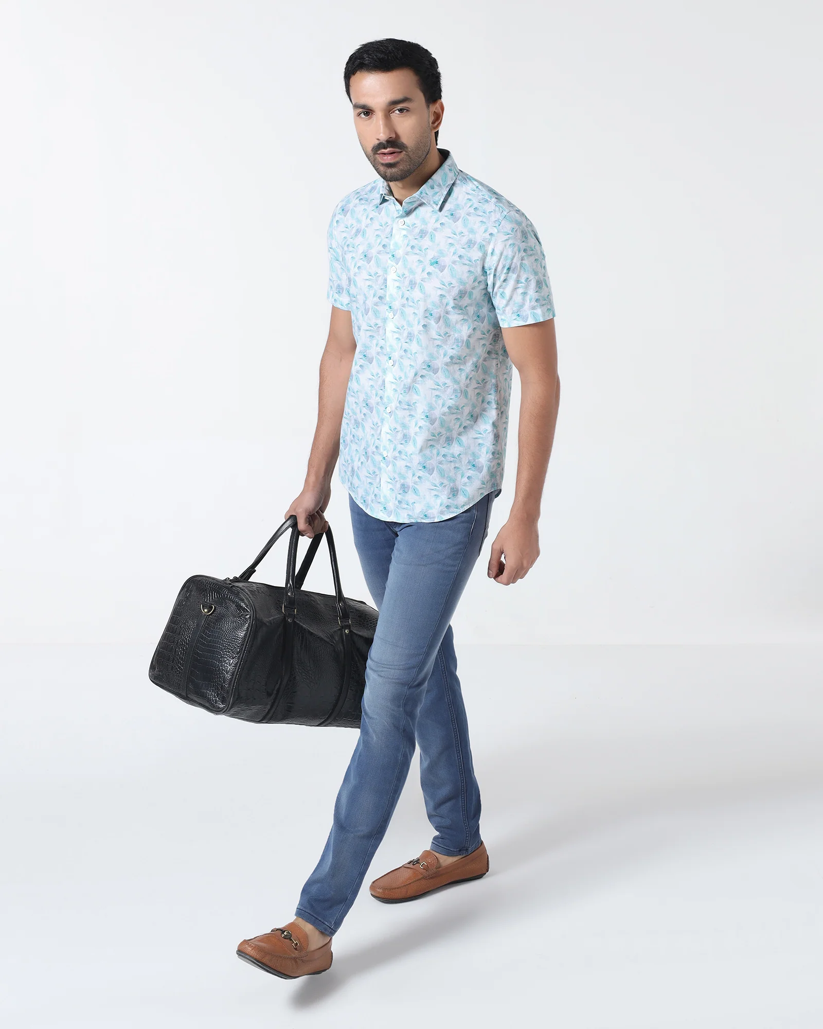 Indigo Ultrasoft Slim Fit Jeans - Leonel - Image 3