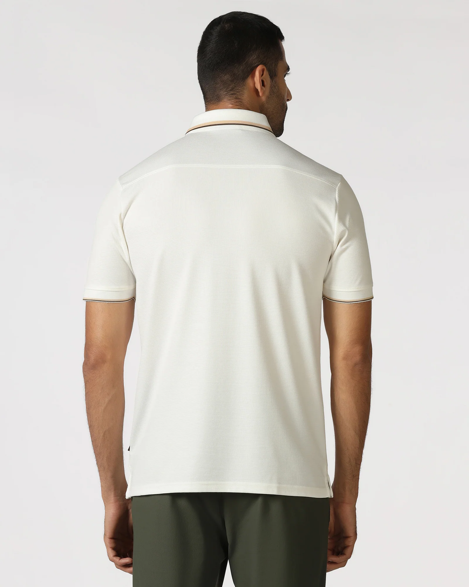 Ivory White TechPro Textured Polo - Titan - Image 2