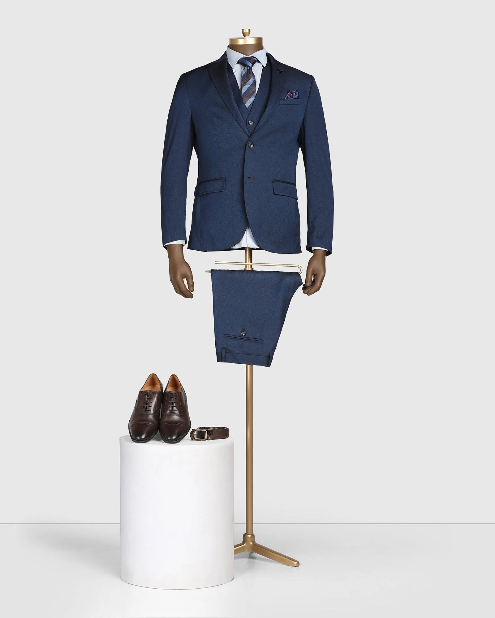 Must Haves Three Piece Midnight Navy Solid Formal Suit - Jaguar - Image 12