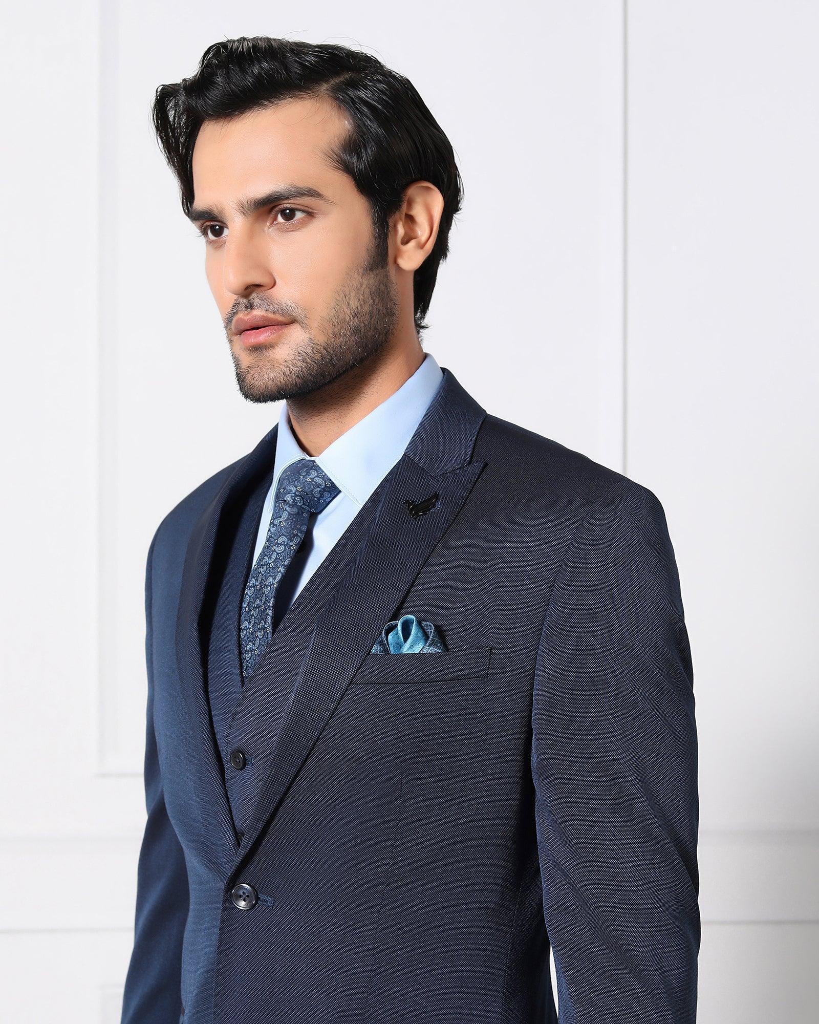 Must Haves Three Piece Midnight Navy Solid Formal Suit - Jaguar - Image 5