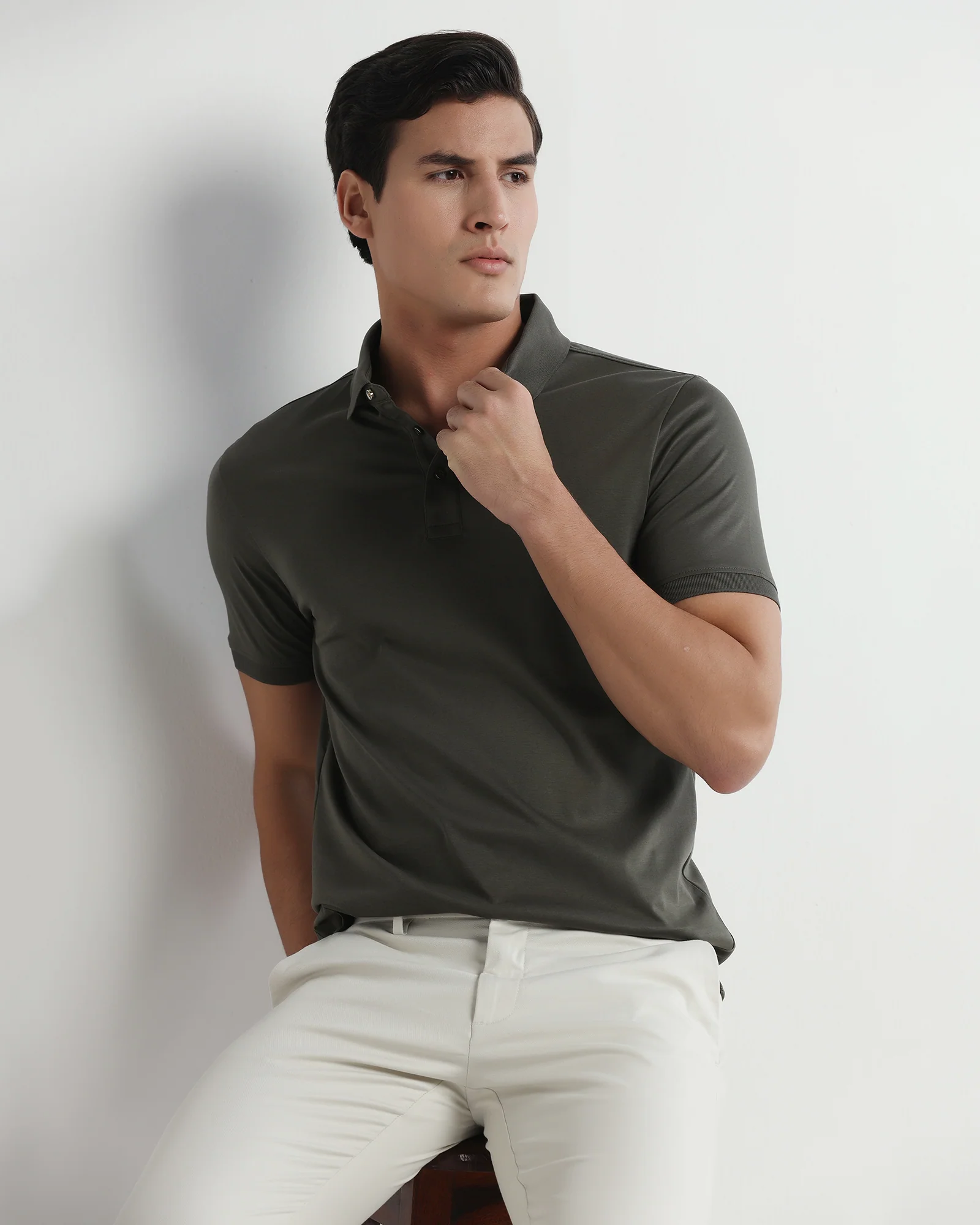 Kelp Luxe Solid Polo - Toll - Image 7