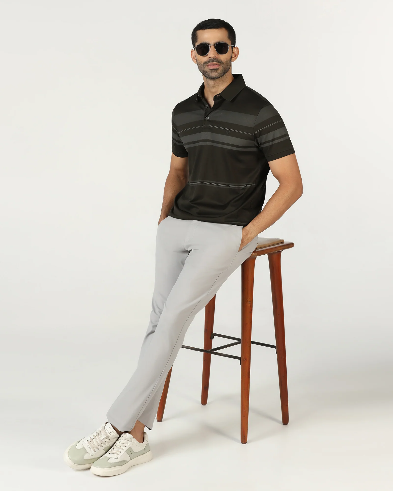Kelp Stripe Polo - Tuck - Image 7