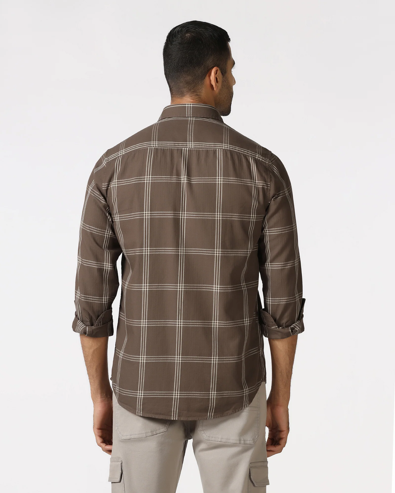 Khaki Check Shirt - Artem - Image 2