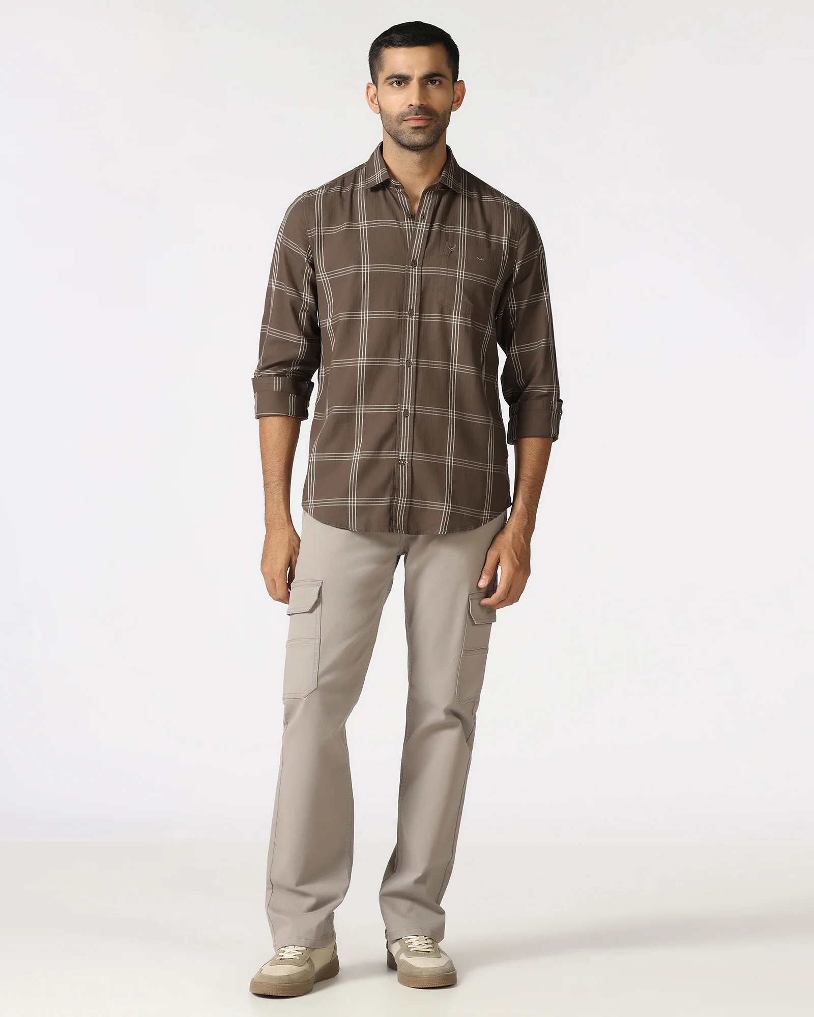 Khaki Check Shirt - Artem - Image 3
