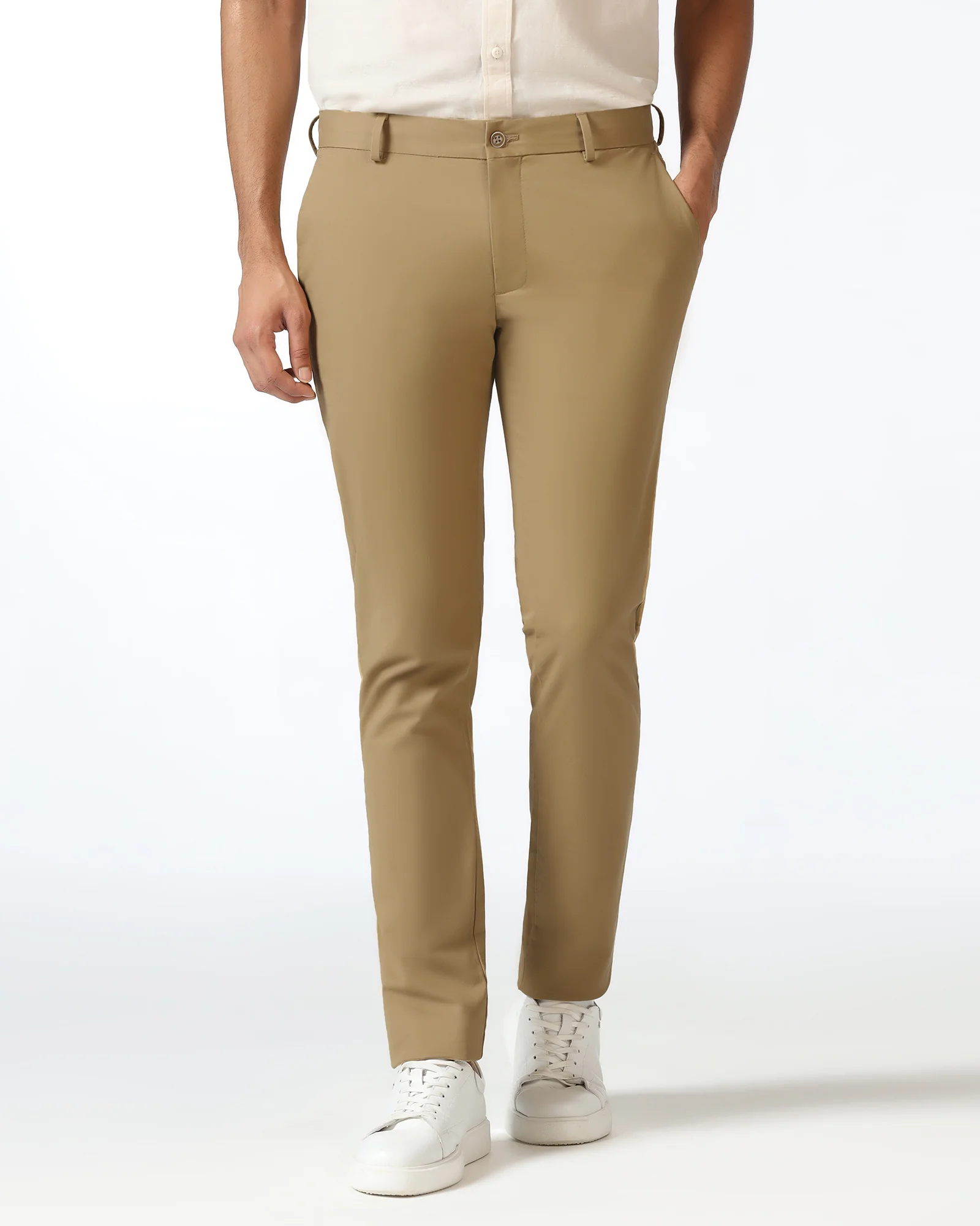 Khaki Solid Khakis - Mario - Image 3
