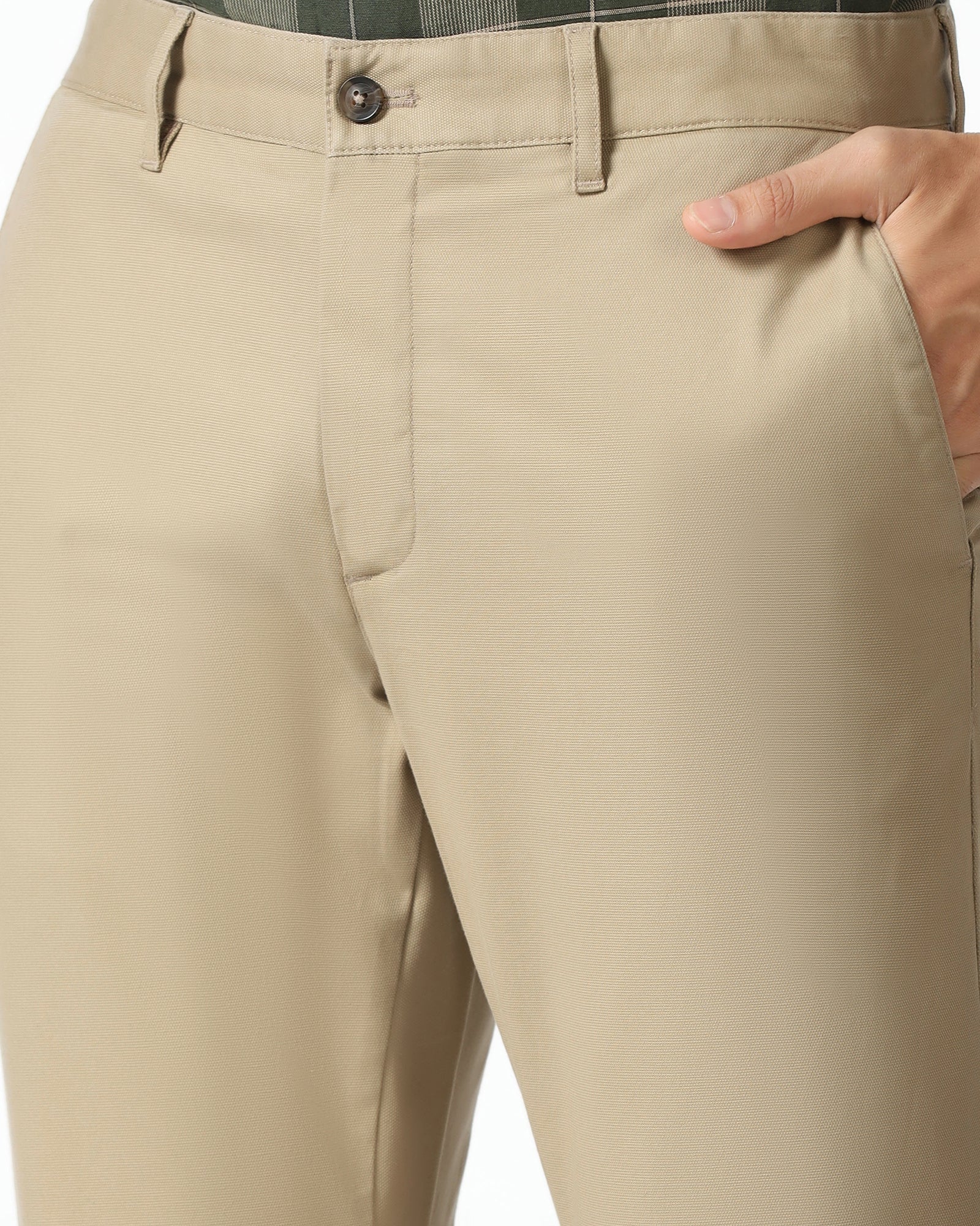 Khaki Textured Khakis - Kary - Image 4