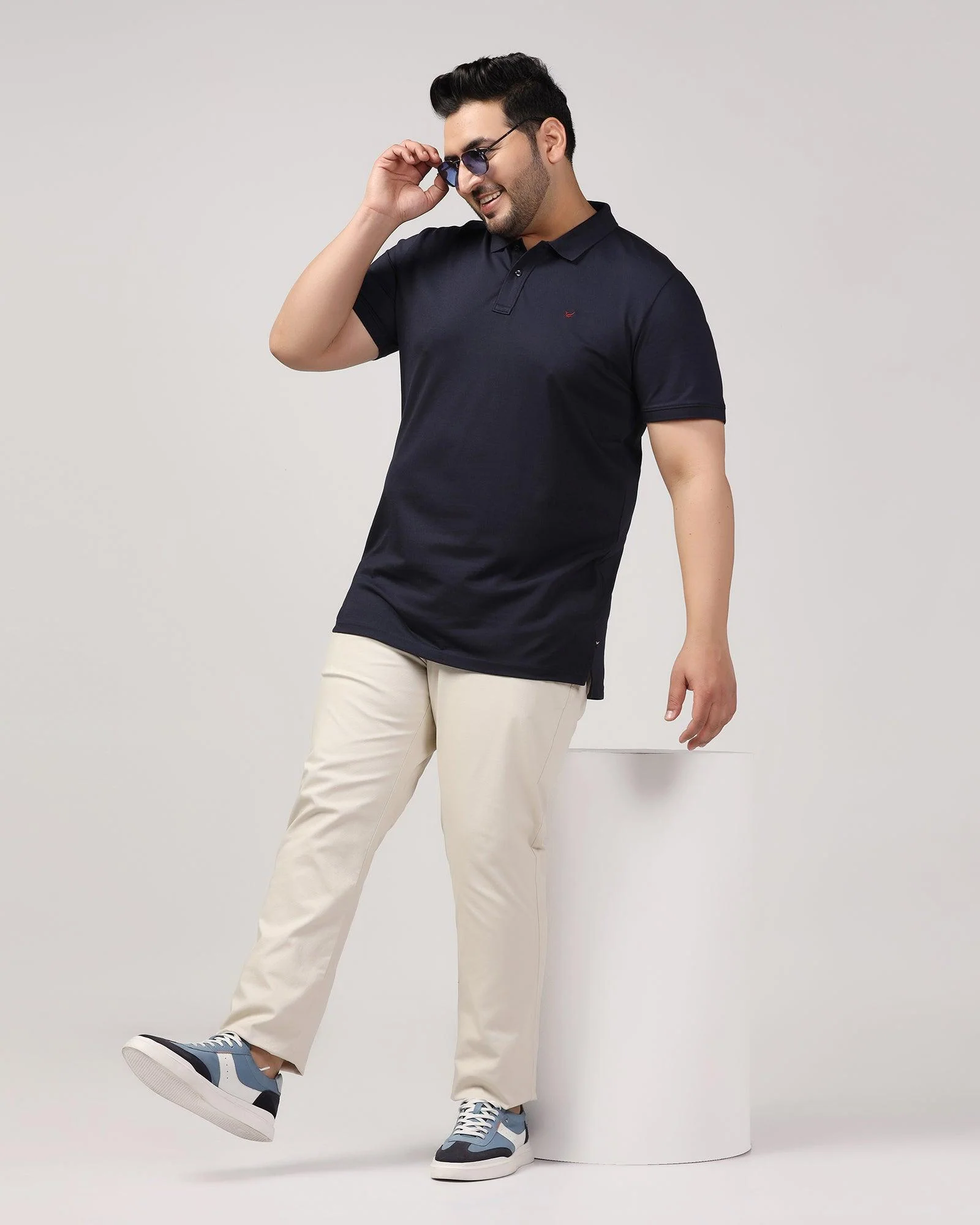 Slim Fit B-91 Casual Beige Solid Khakis - Kiler - Image 11