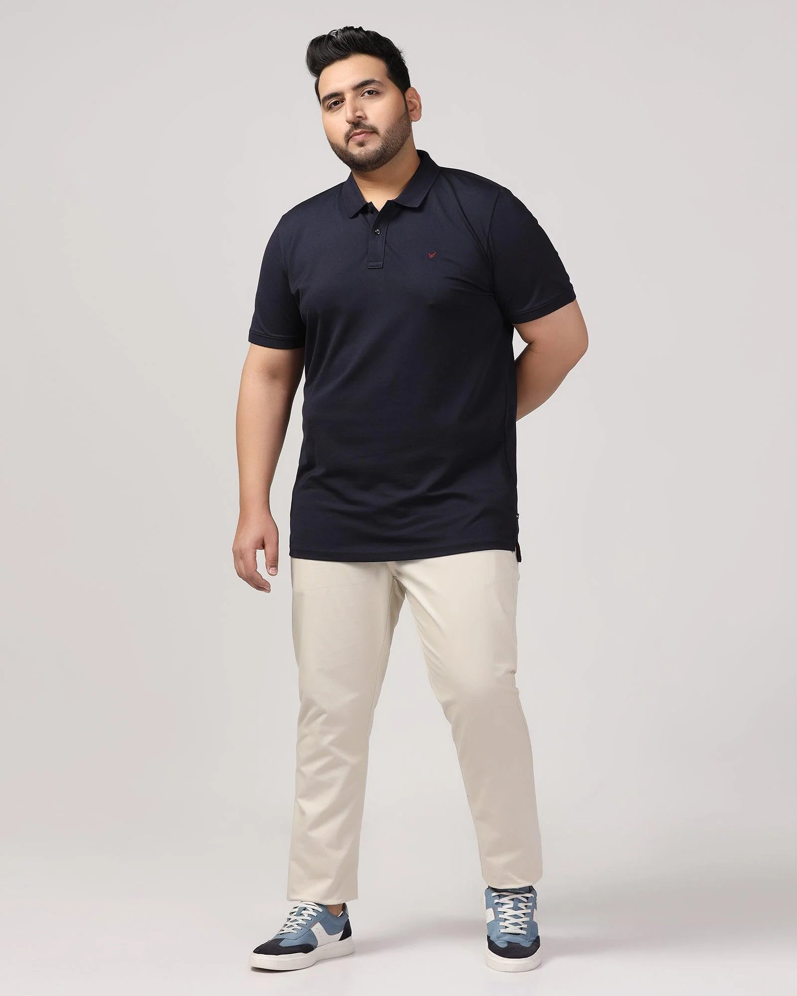 Slim Fit B-91 Casual Beige Solid Khakis - Kiler - Image 9