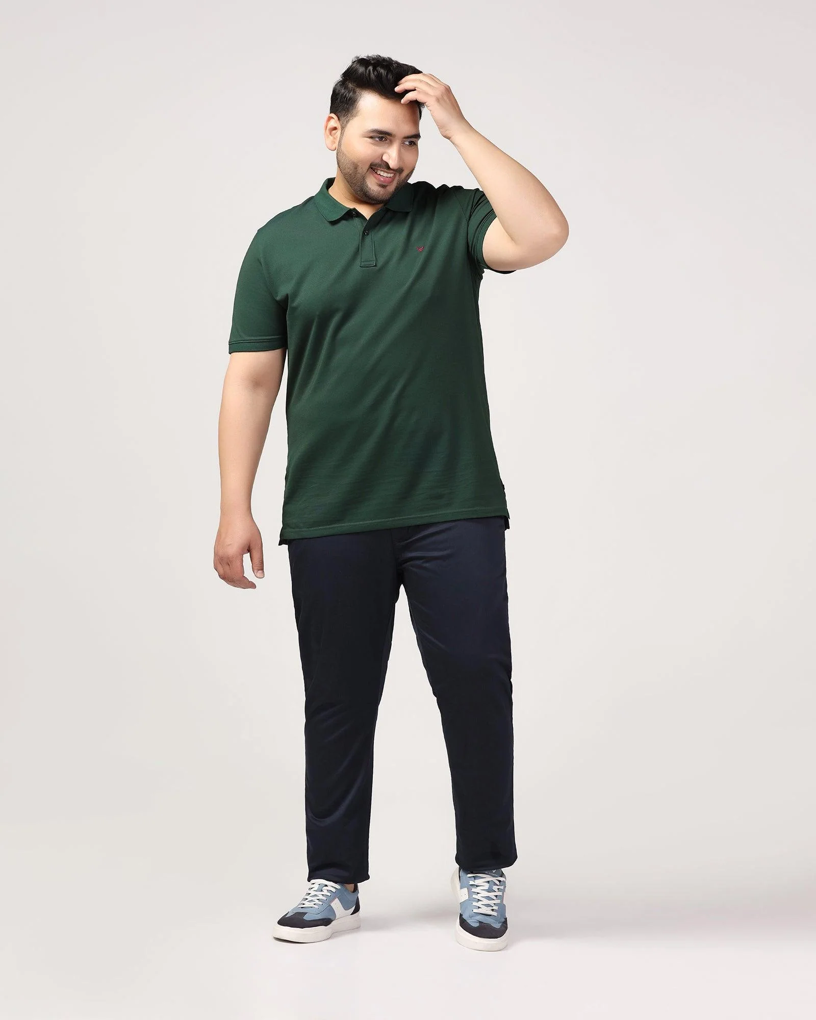 Slim Comfort B-95 Casual Twilight Navy Solid Khakis - Kolt - Image 9