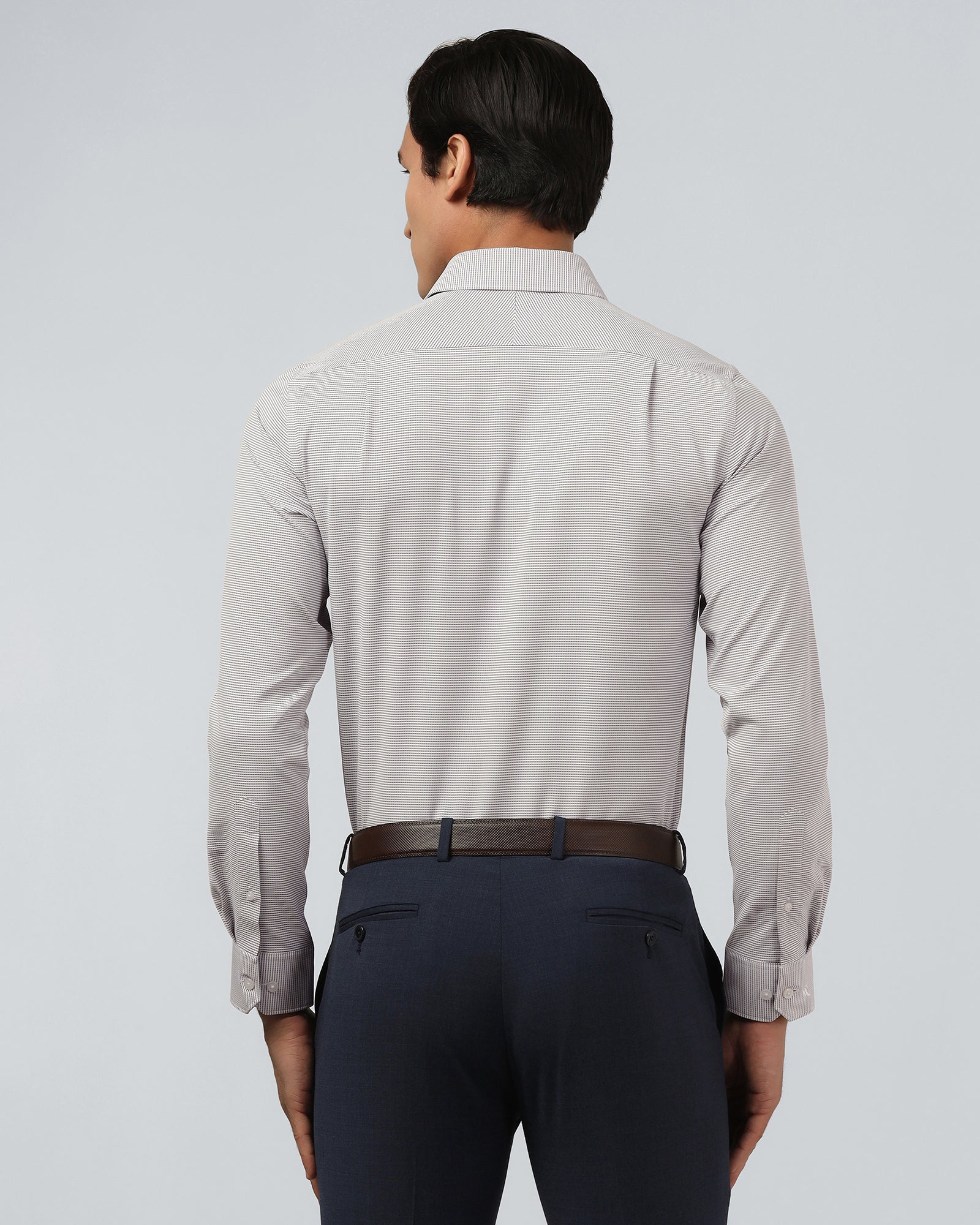 Lavender Non Iron Textured Shirt - Rise E - Image 2