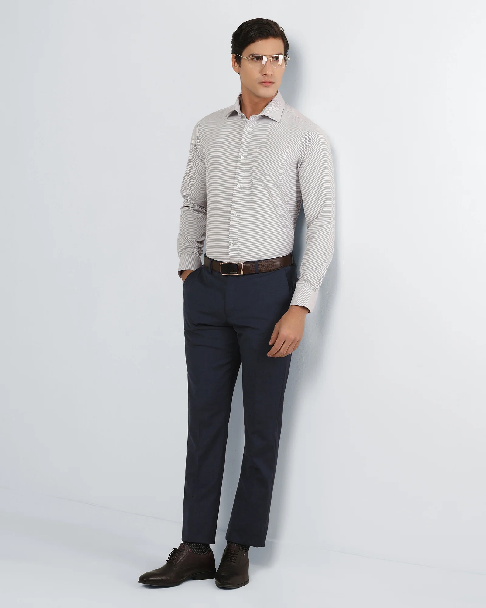 Lavender Non Iron Textured Shirt - Rise E - Image 7