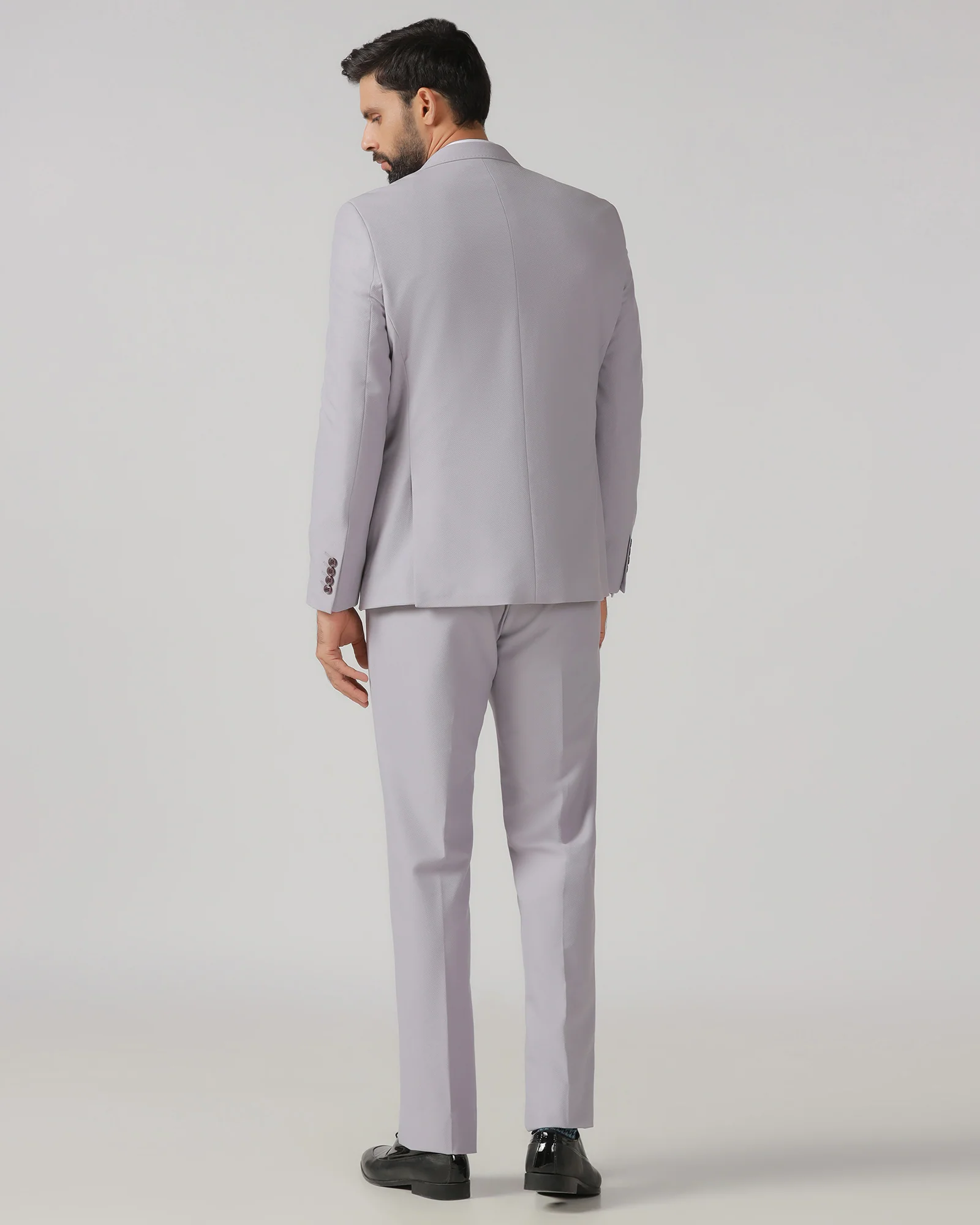 Lavender Three Piece Textured Suit - Heddle - Image 2