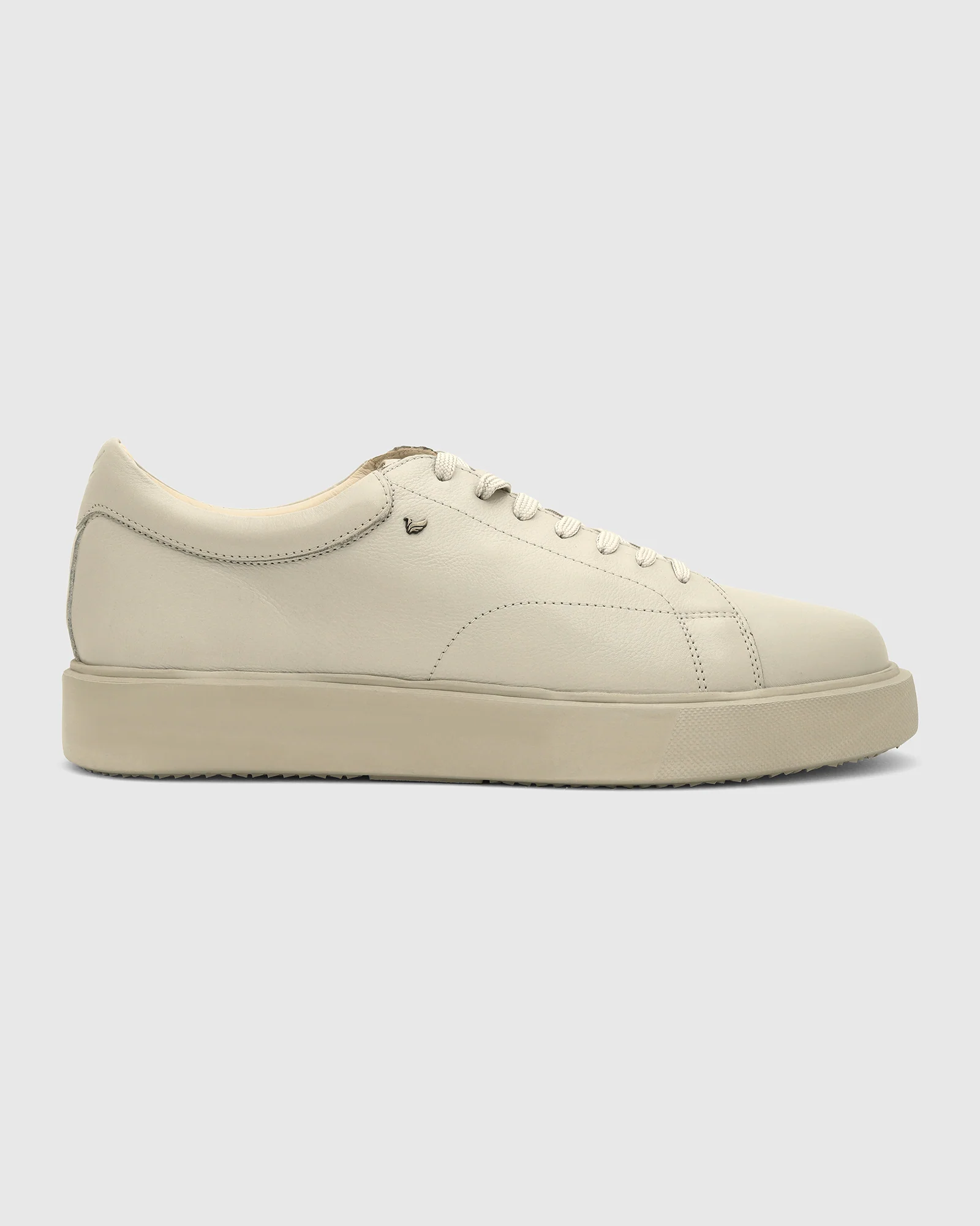 Leather Acru Solid Sneakers - Vosil - Image 2