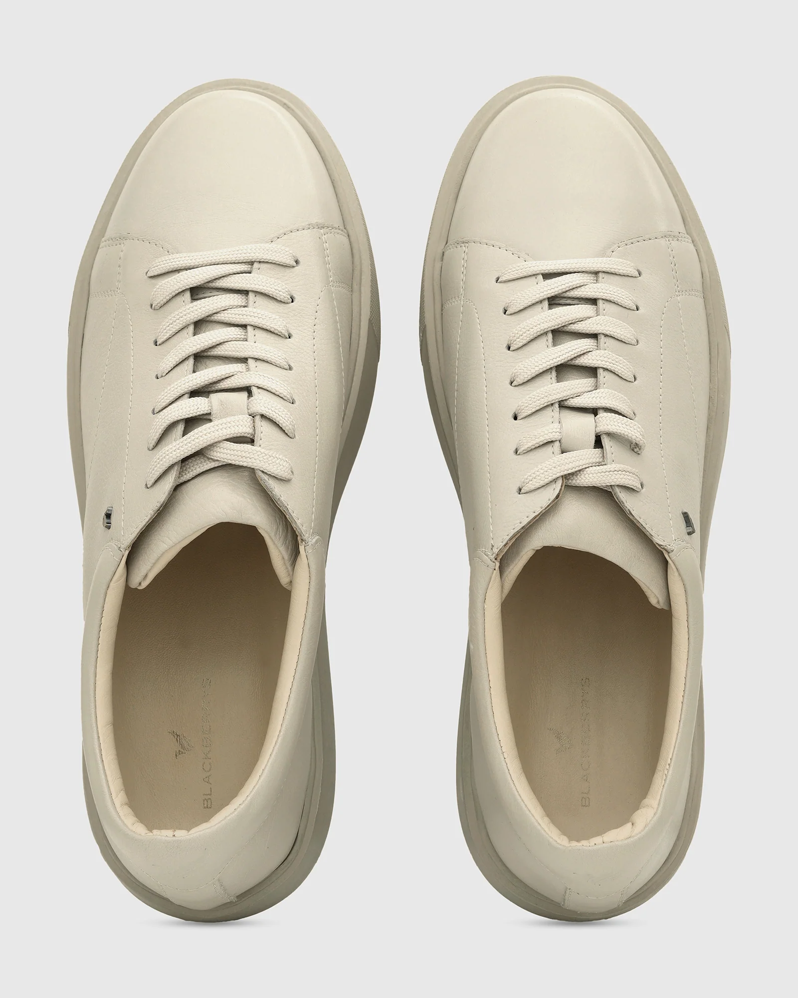 Leather Acru Solid Sneakers - Vosil - Image 4