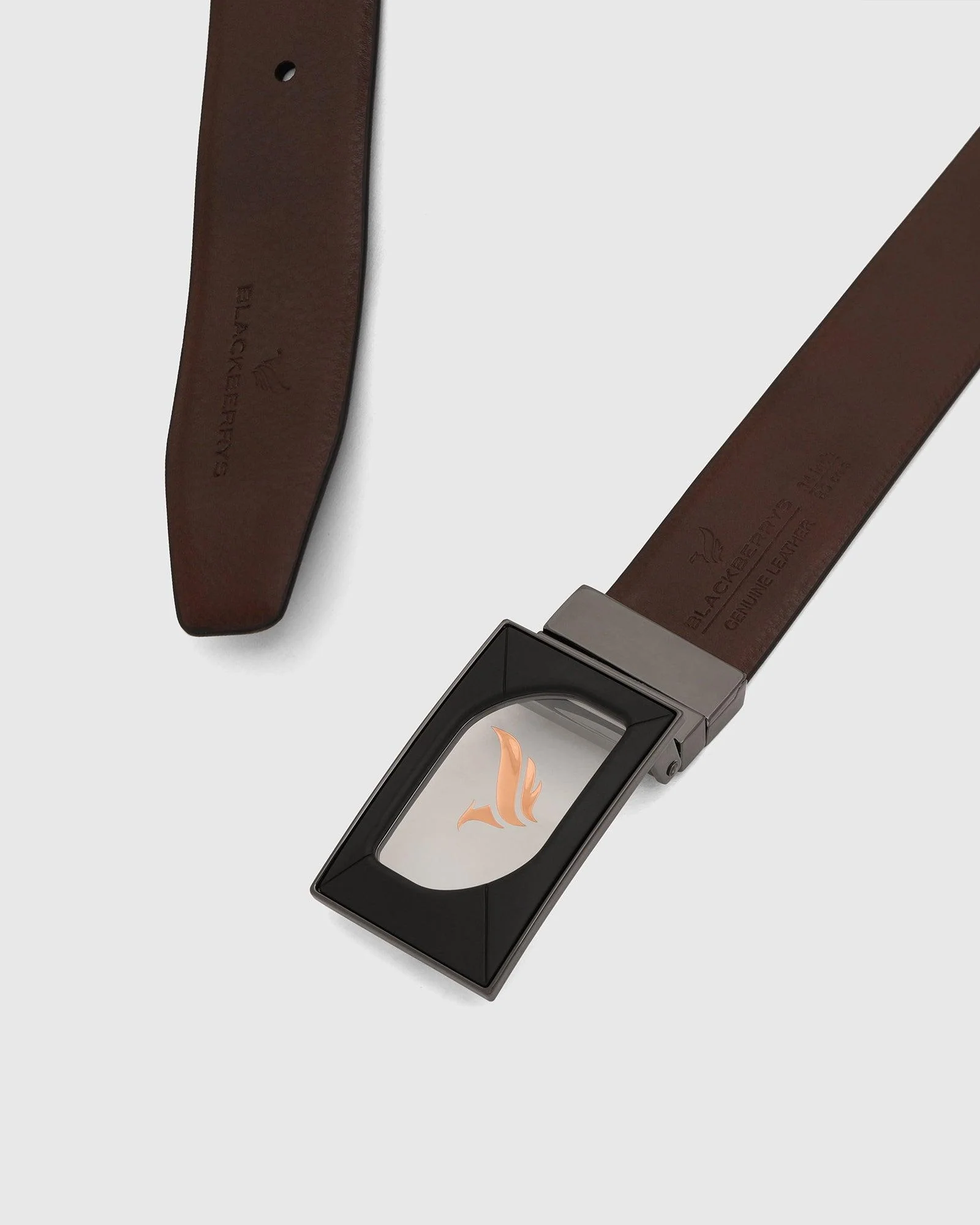 Leather Reversible Black & Brown Solid Belt - Urimon - Image 3