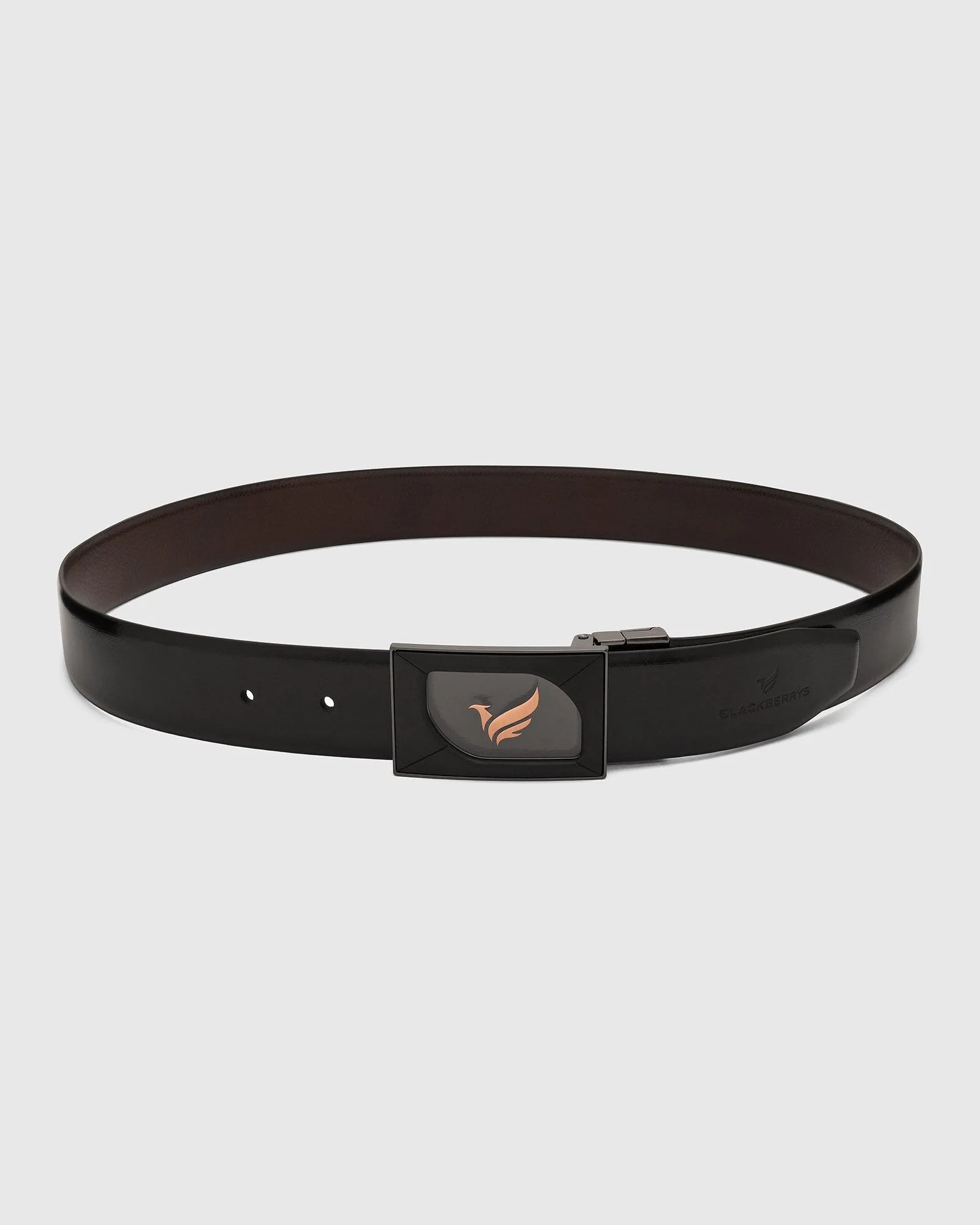 Leather Reversible Black & Brown Solid Belt - Urimon - Image 5