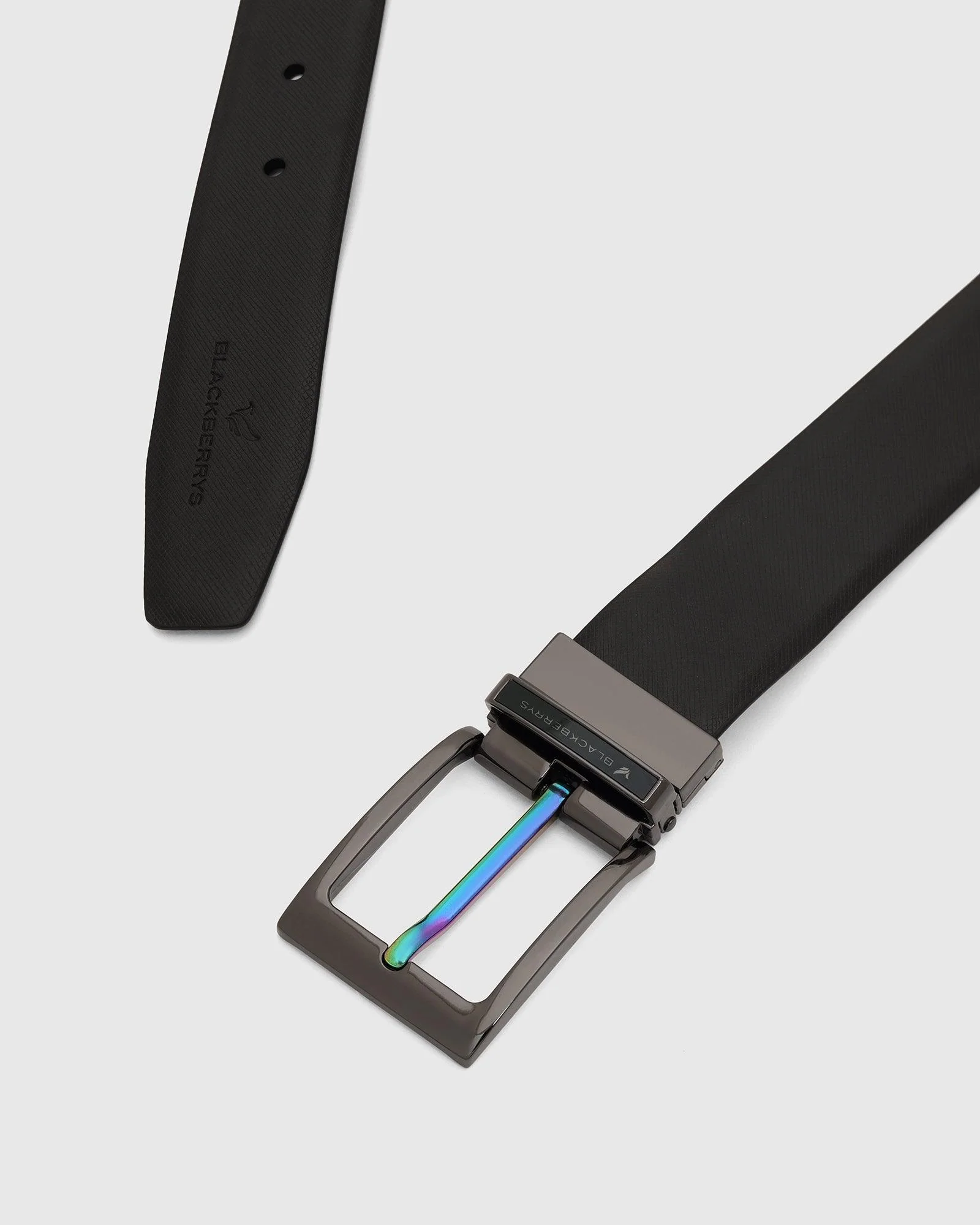 Leather Reversible Black & Brown Solid Belt - Urko - Image 2