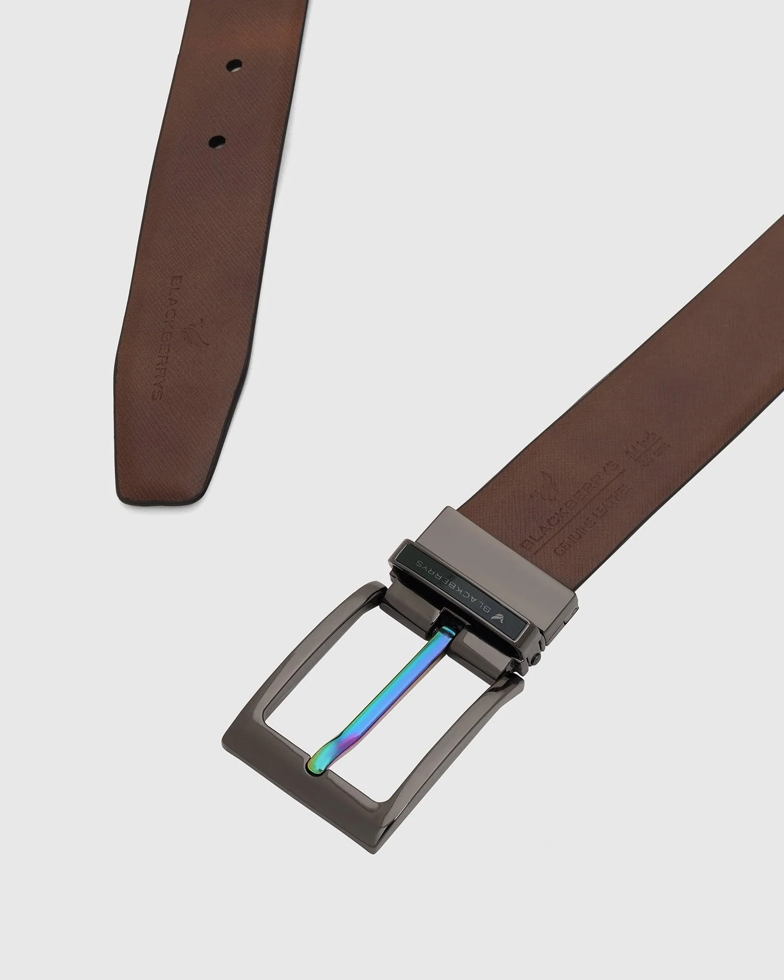 Leather Reversible Black & Brown Solid Belt - Urko - Image 3