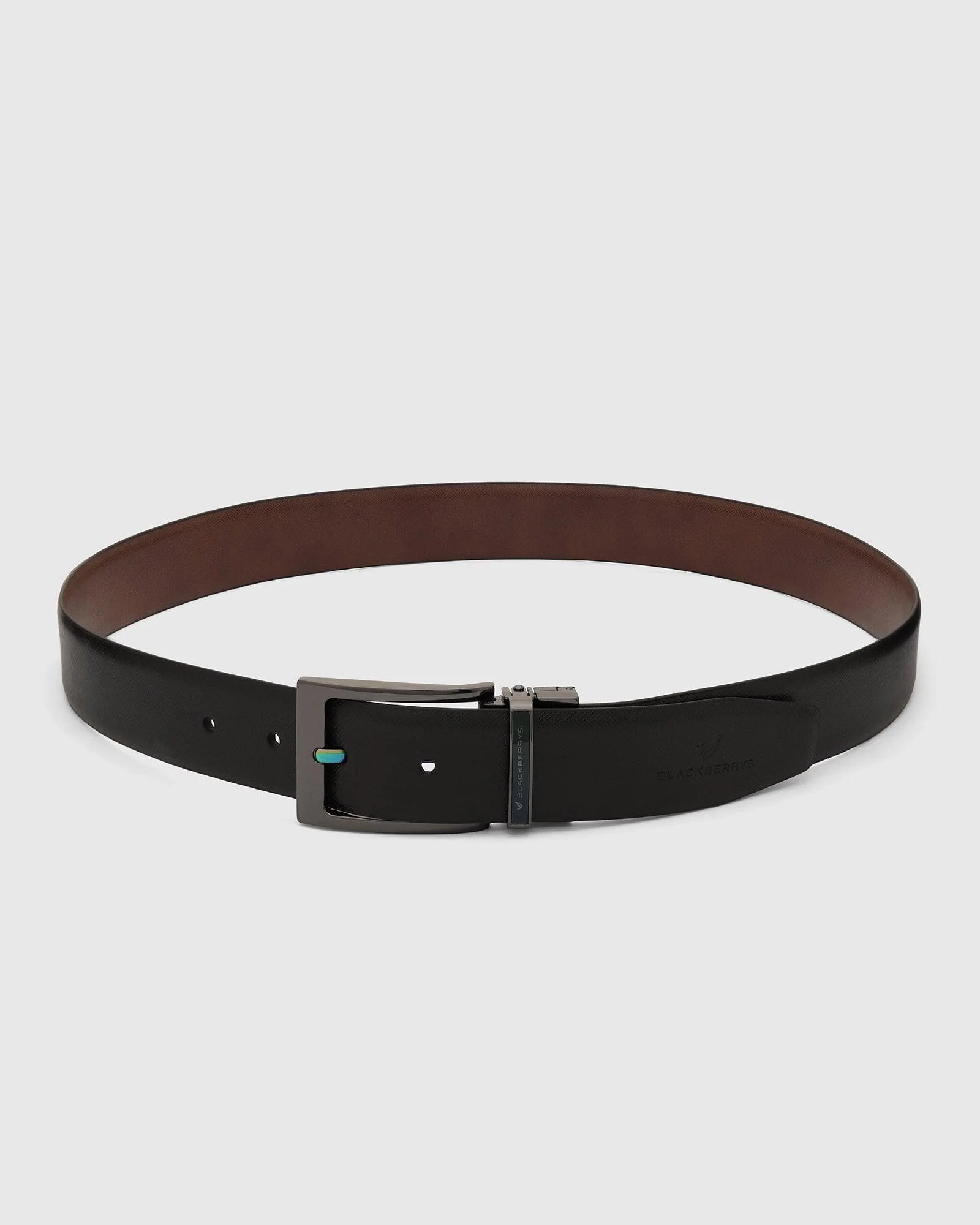 Leather Reversible Black & Brown Solid Belt - Urko - Image 5
