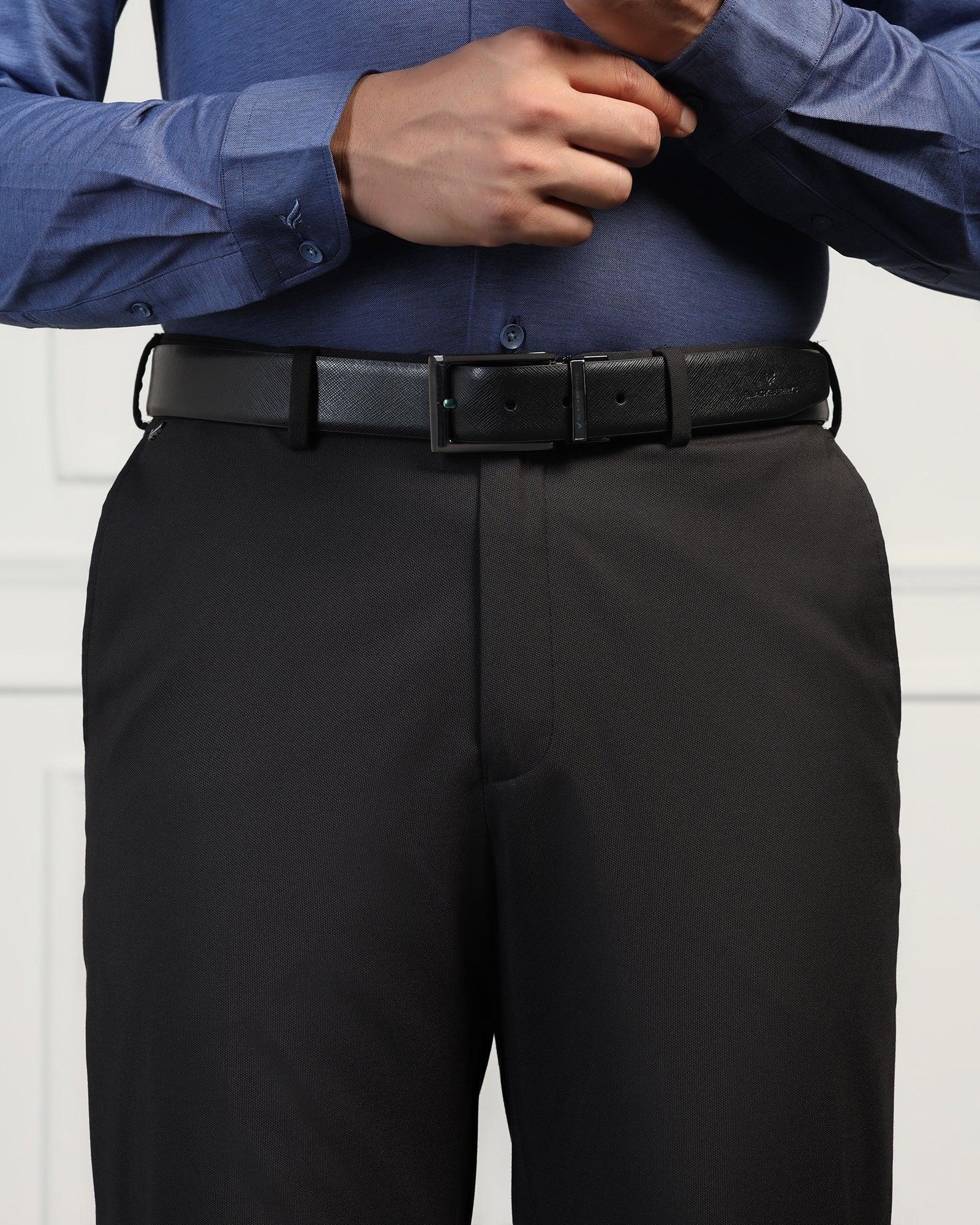 Leather Reversible Black & Brown Solid Belt - Urko - Image 6